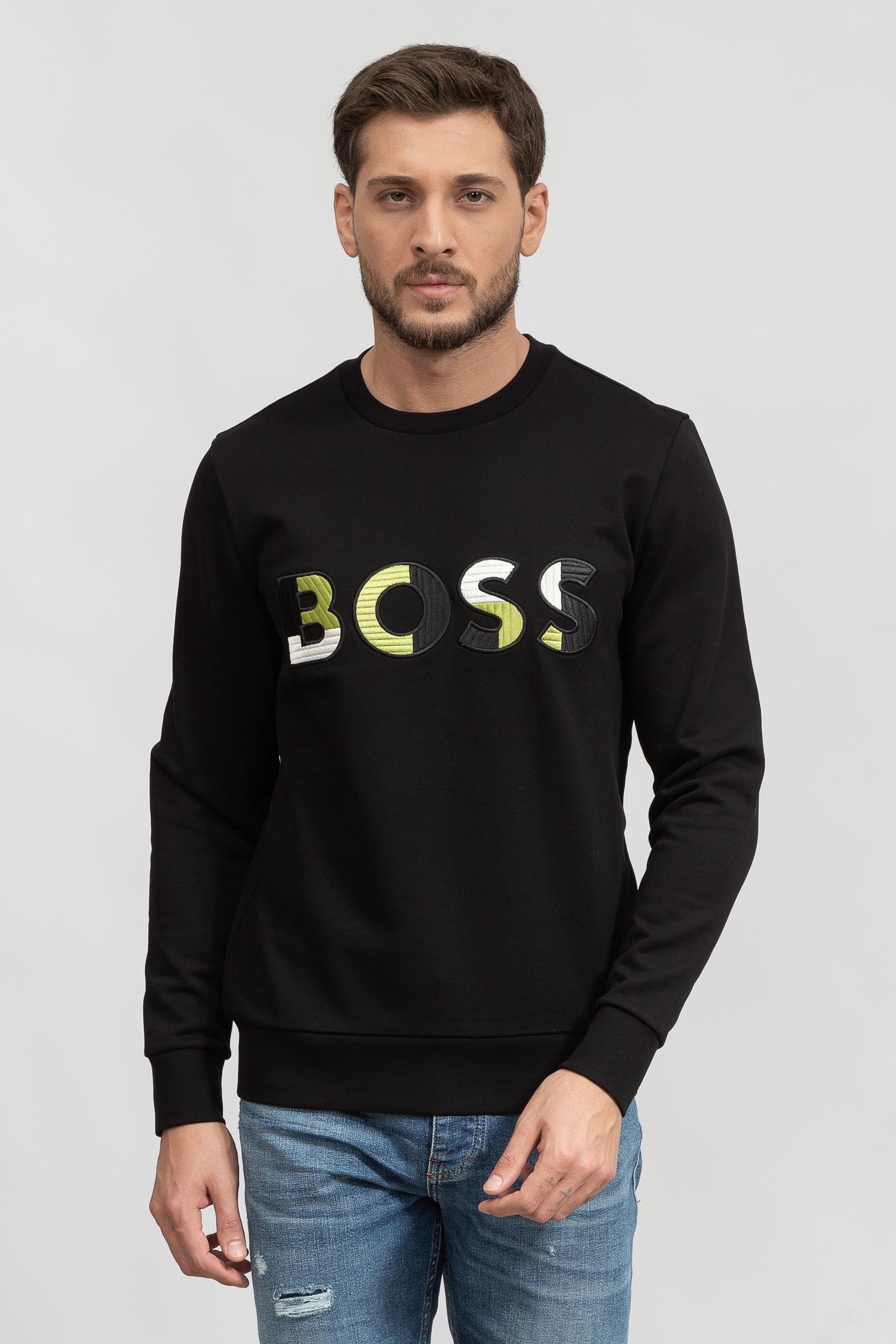 Boss Stadler Erkek Bisiklet Yaka Sweatshirt
