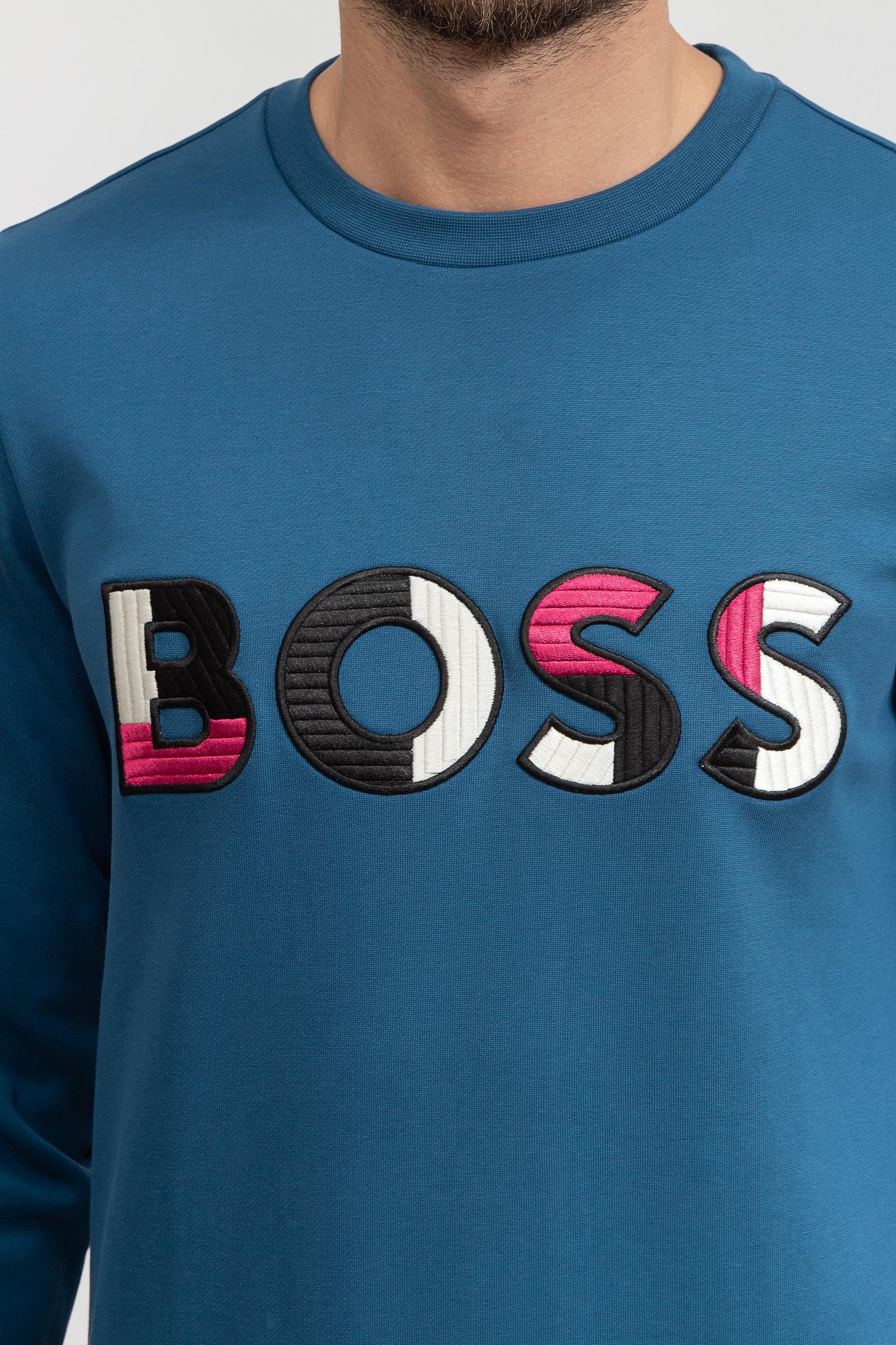 Boss Stadler Erkek Bisiklet Yaka Sweatshirt