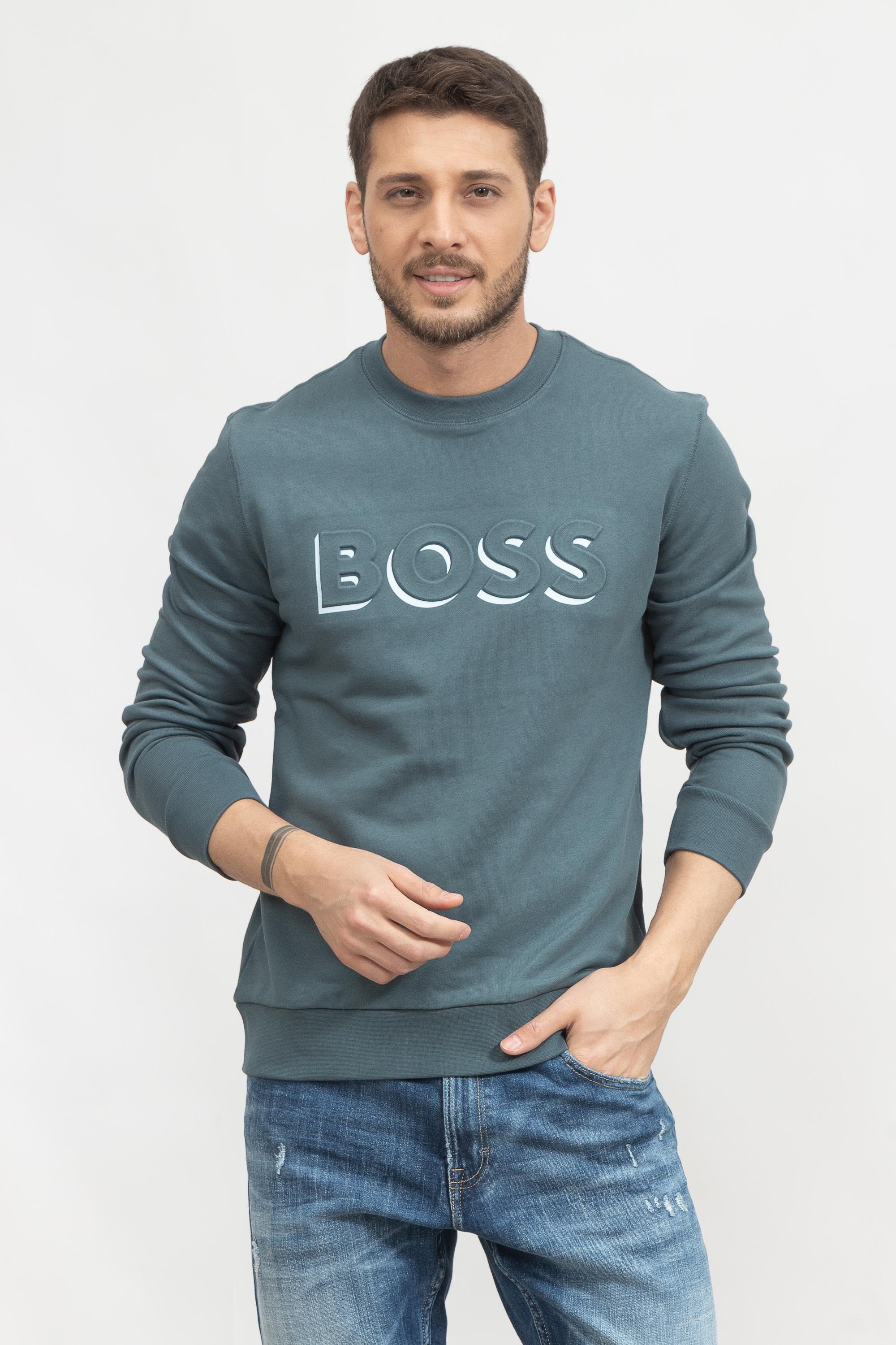 Boss Stadler Erkek Bisiklet Yaka Sweatshirt