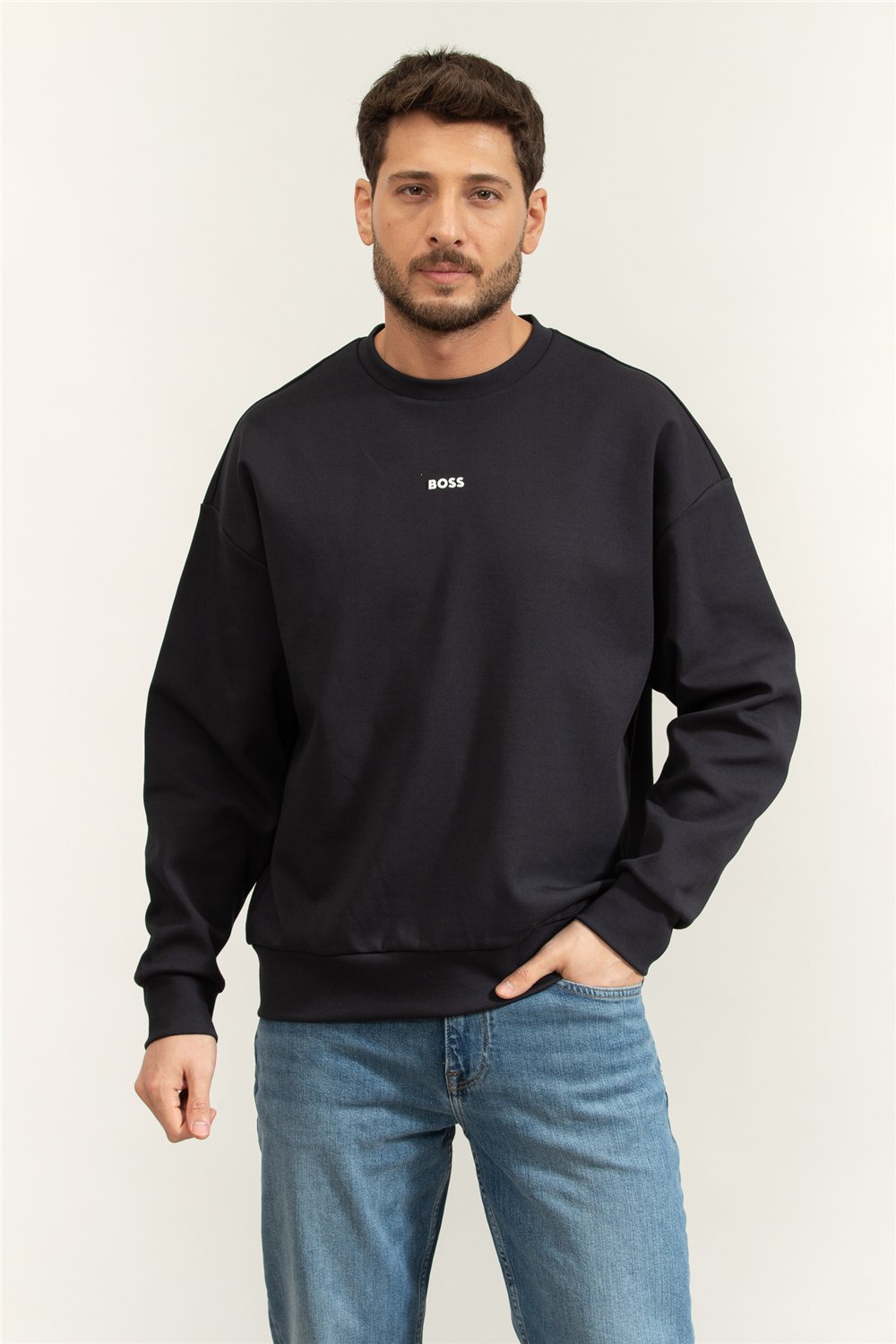 Boss Stenson Erkek Bisiklet Yaka Sweatshirtshirt