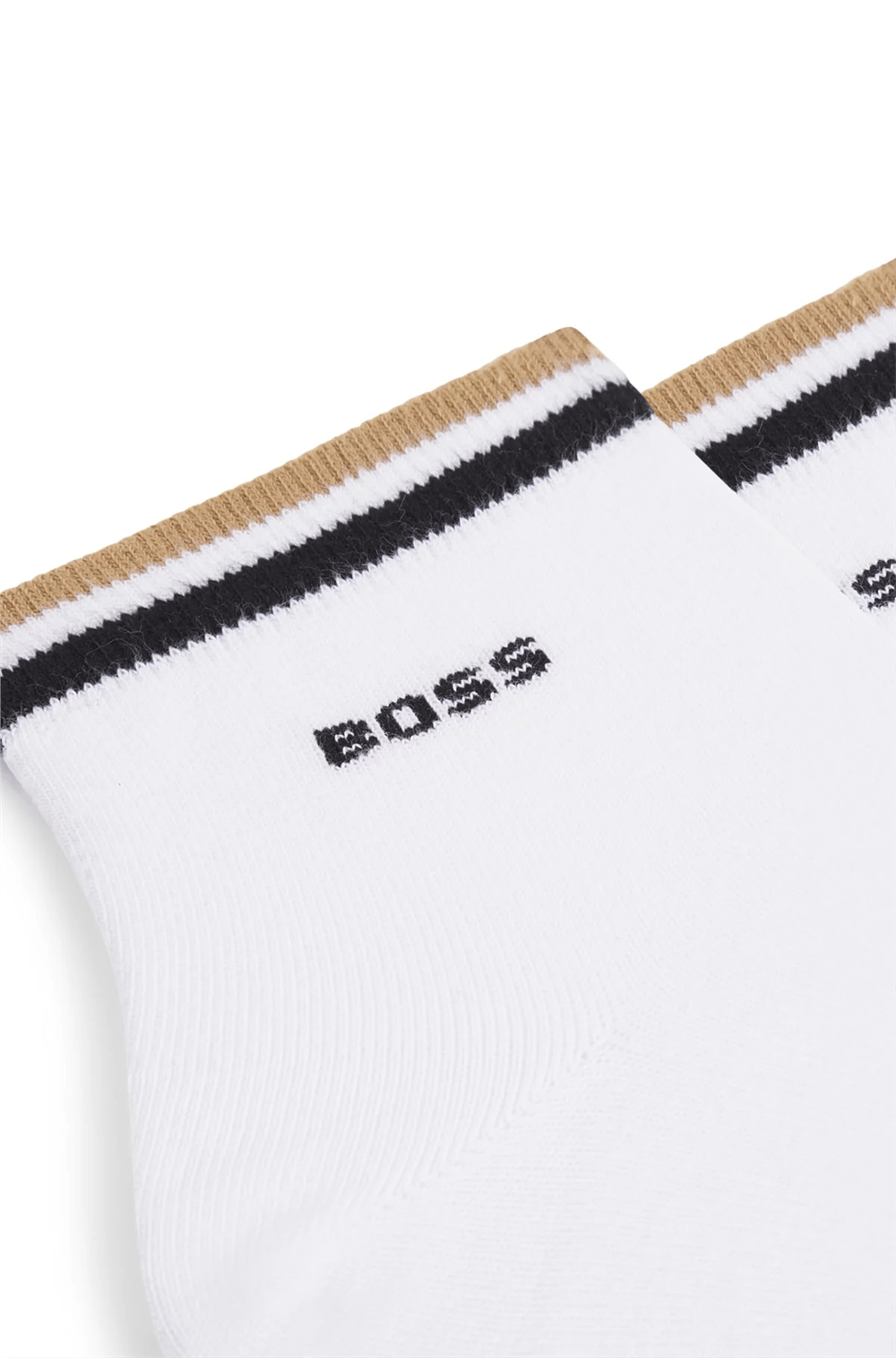 Boss Stripe Erkek 2li Çorap Beyaz