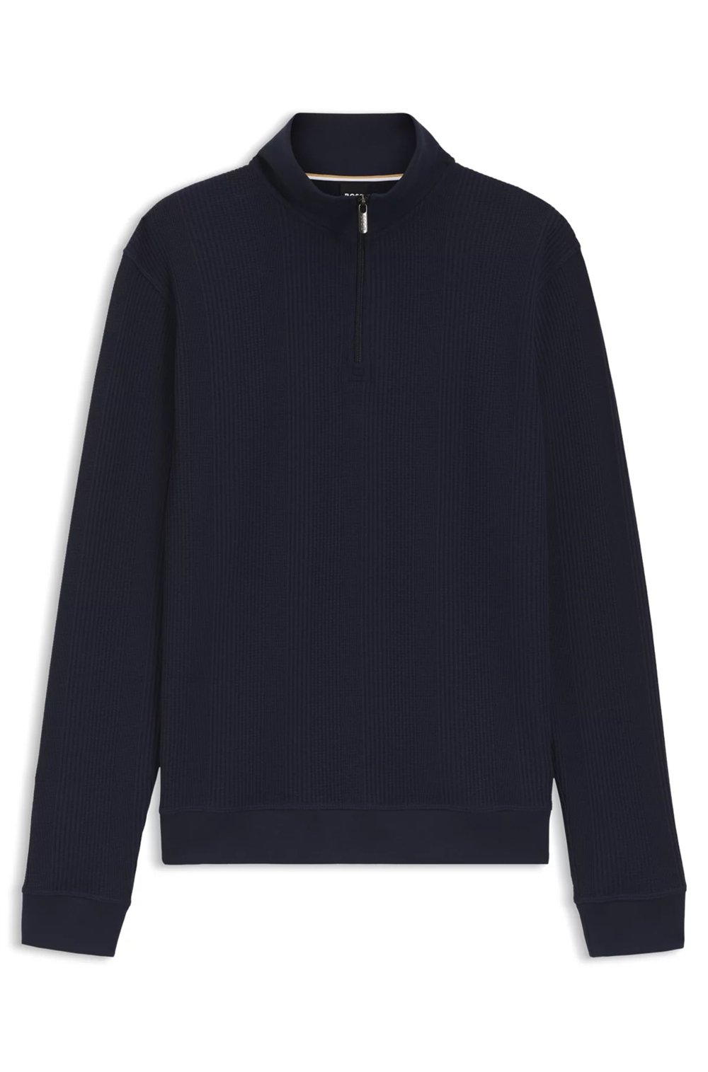 BOSS Structure 1/4 Zip Erkek Fermuarlı Sweatshirt Mavi