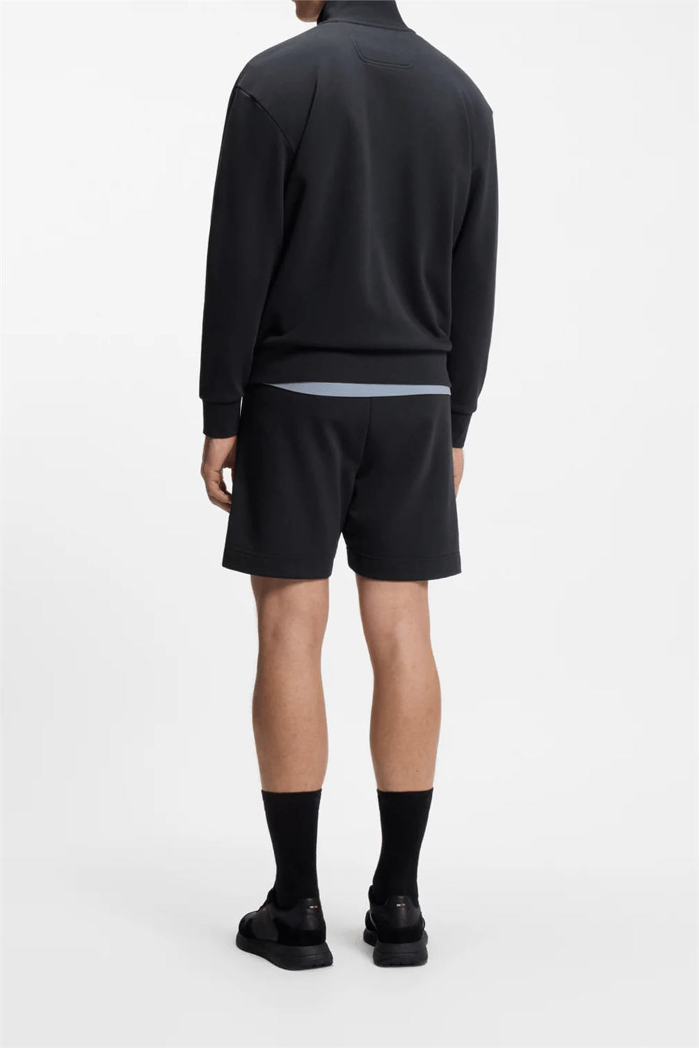 BOSS Sw Collar Full Zip Erkek Fermuarlı Sweatshirt Mavi