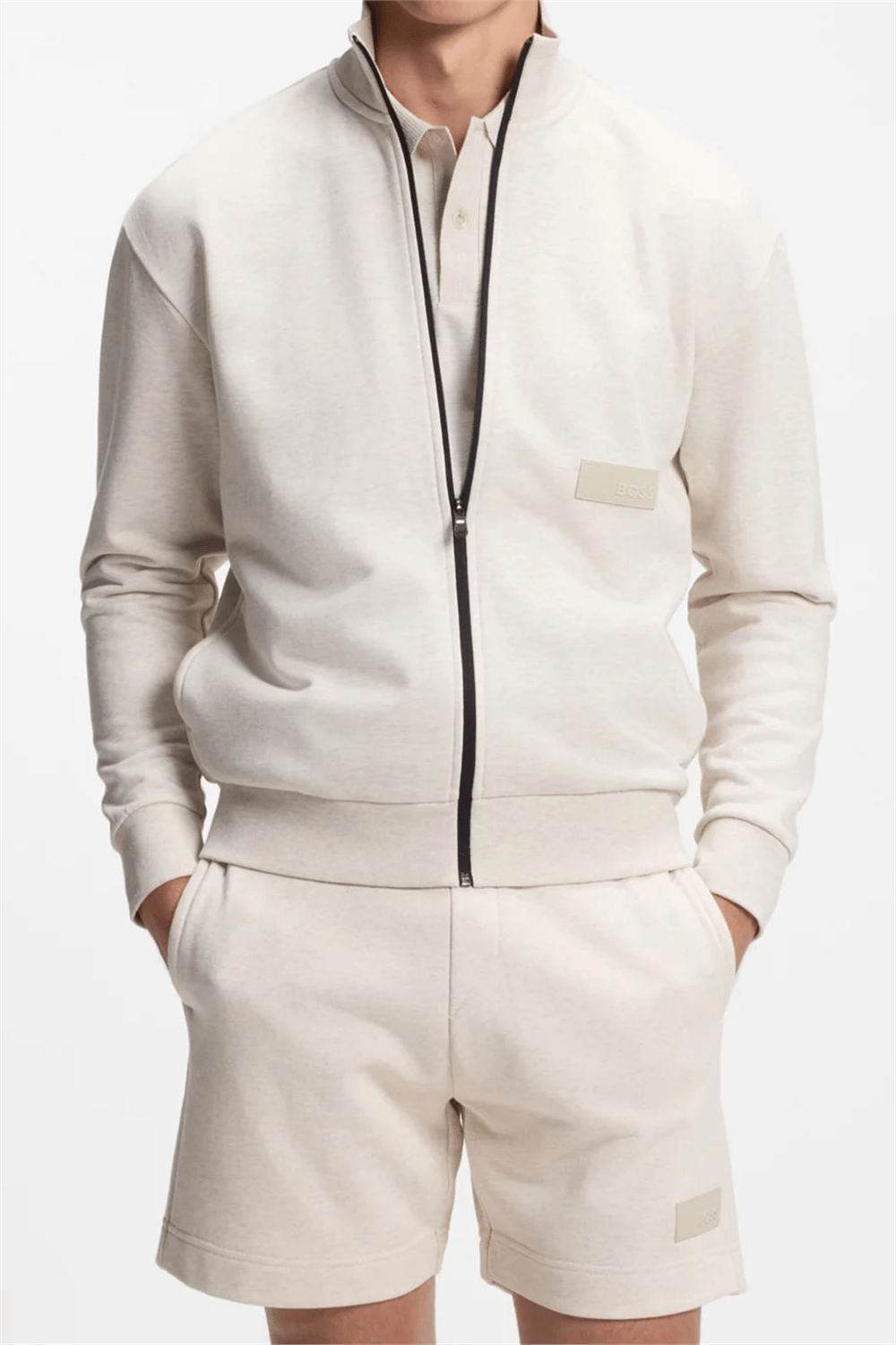 BOSS Sw Collar Full Zip Erkek Fermuarlı Sweatshirt