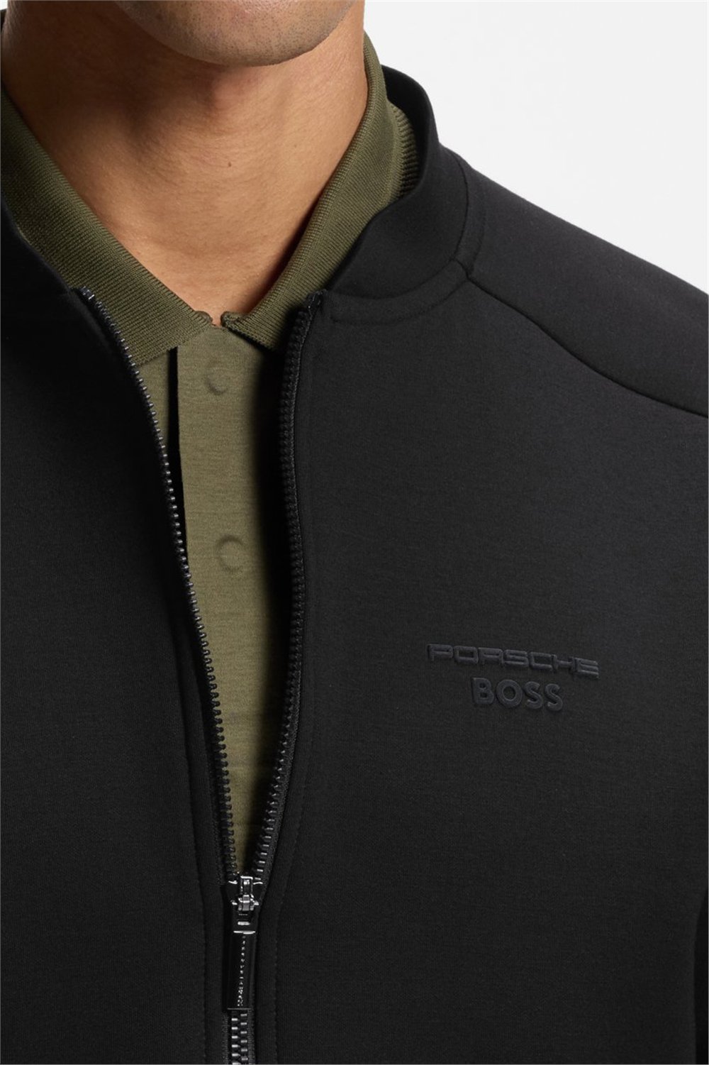 Boss Sw Ps Spirit70 Bo Erkek Fermuarlı Sweatshirt Siyah