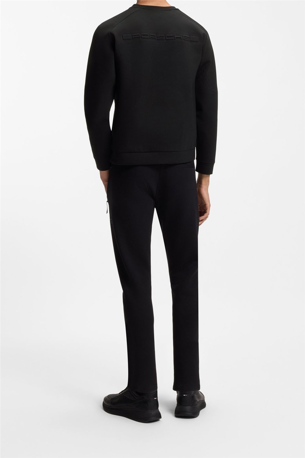 Boss Sw Ps Spirit70 Cn Erkek Bisiklet Yaka Sweatshirt Siyah