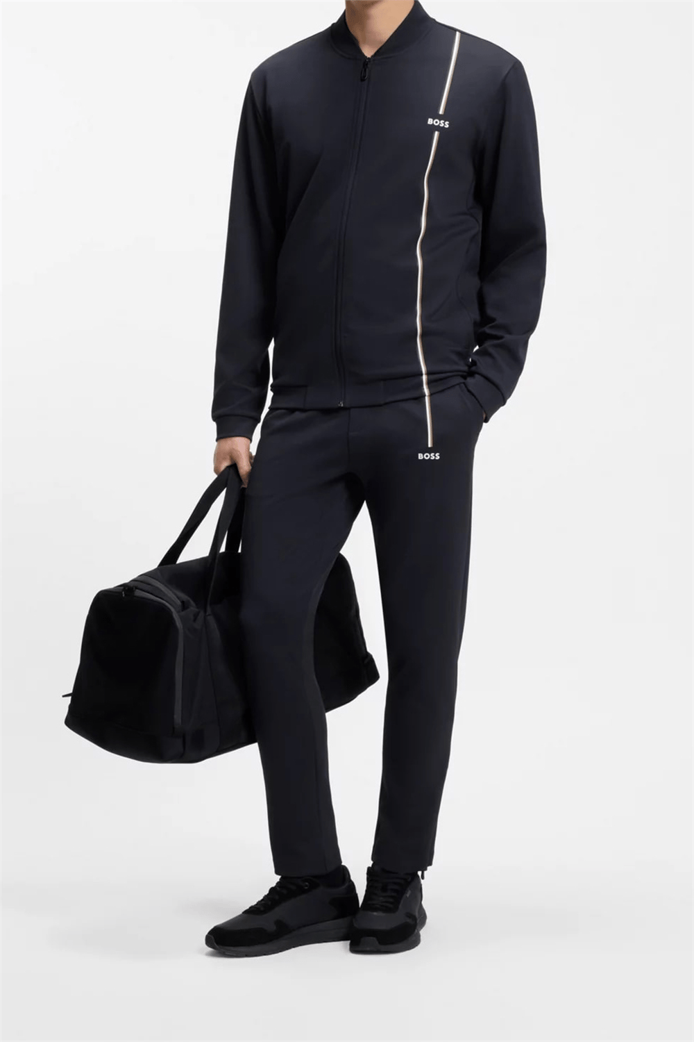 BOSS Sw Toc Game Fz Erkek Fermuarlı Sweatshirt Mavi
