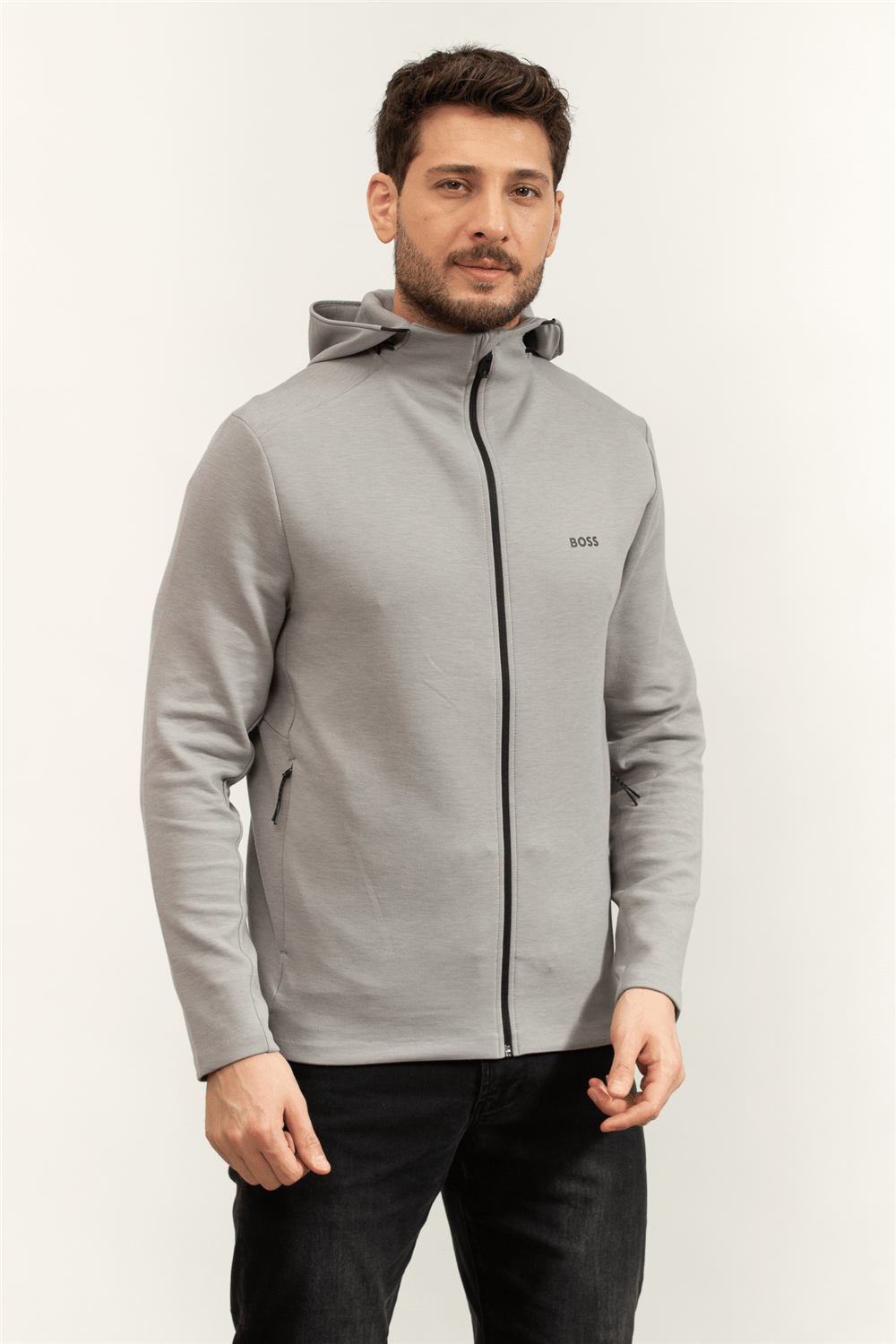 BOSS Sw Tour Hd Fz Erkek Fermuarlı Sweatshirt