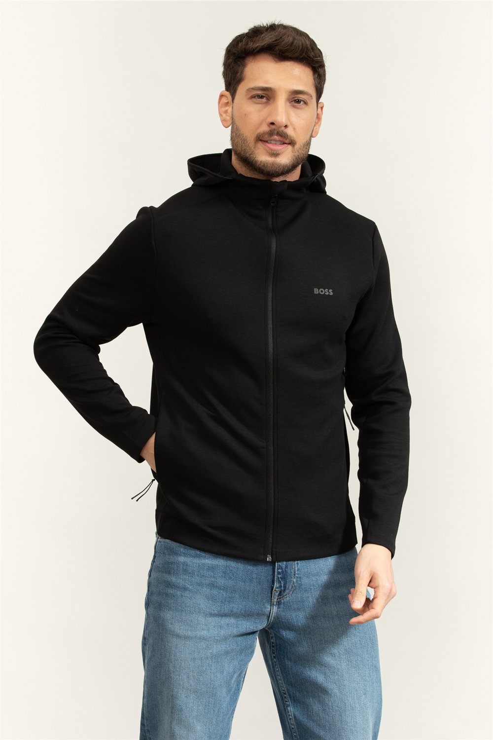BOSS Sw Tour Hd Fz Erkek Fermuarlı Sweatshirt