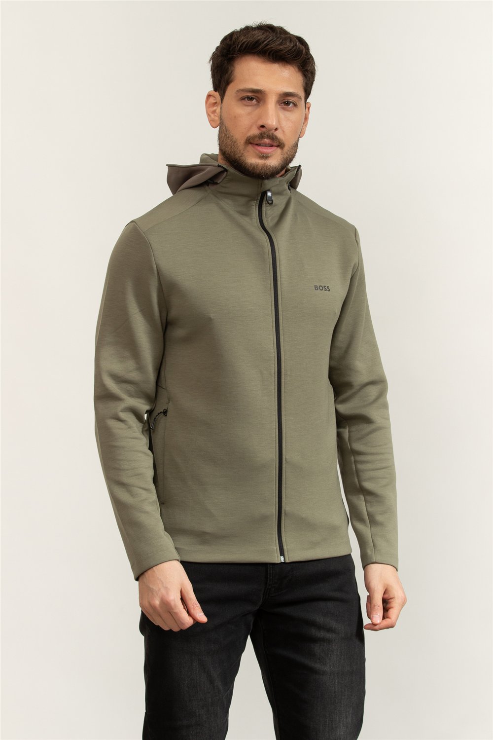 BOSS Sw Tour Hd Fz Erkek Fermuarlı Sweatshirt