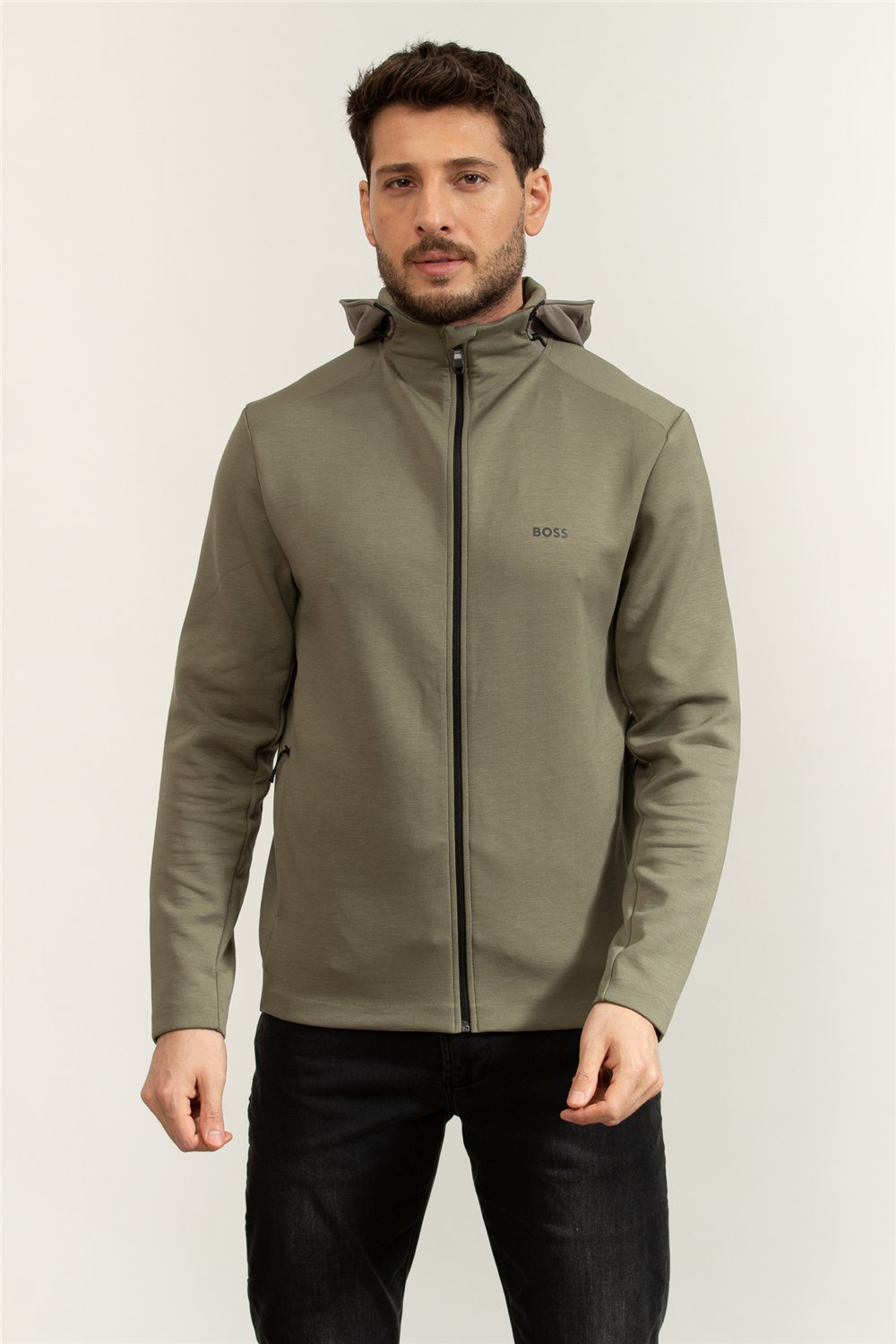 BOSS Sw Tour Hd Fz Erkek Fermuarlı Sweatshirt