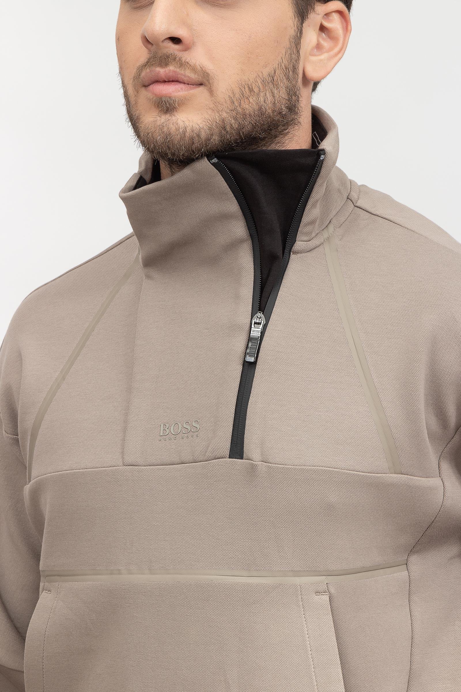 Boss Swique Erkek Fermuarlı Sweatshirt