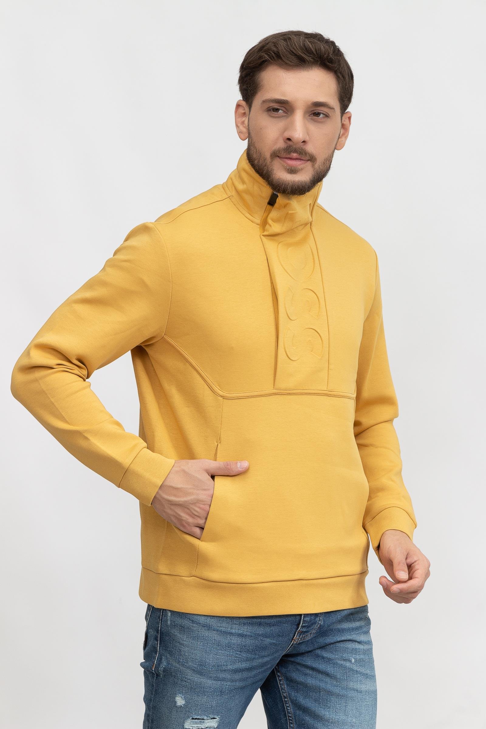 Boss Swover Erkek Fermuarlı Sweatshirt