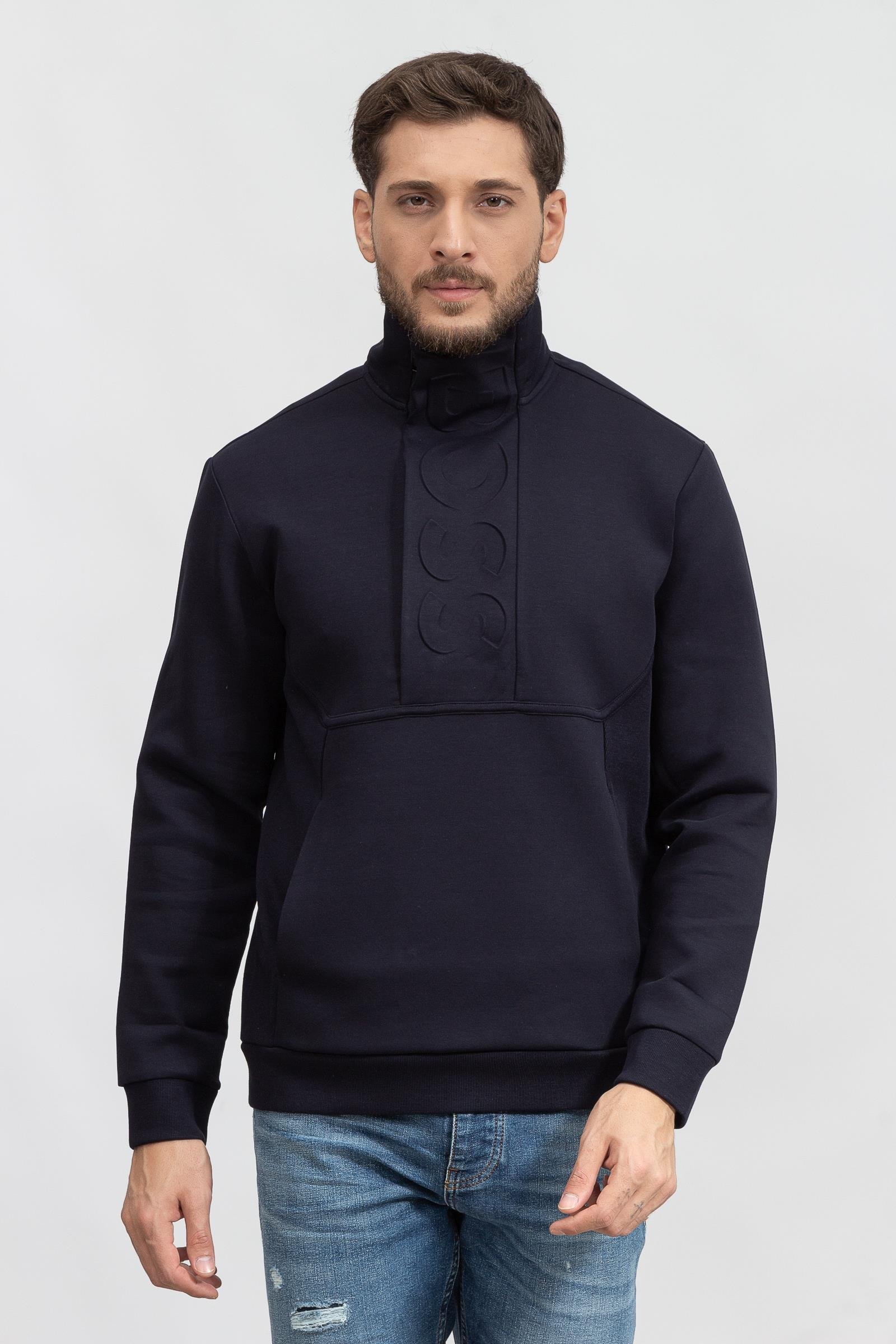 Boss Swover Erkek Fermuarlı Sweatshirt