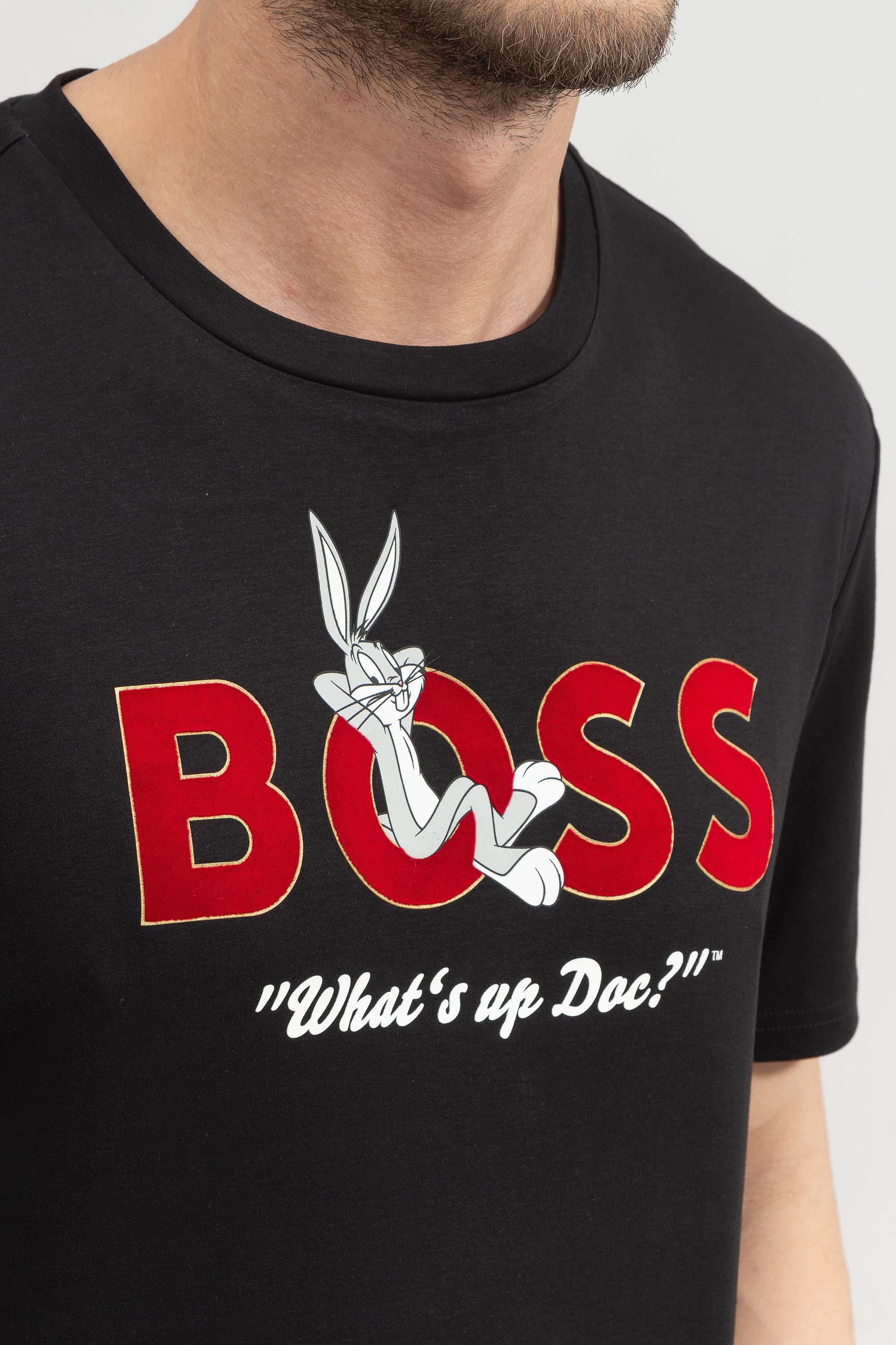 Boss T Bun Erkek Bisiklet Yaka T-Shirt