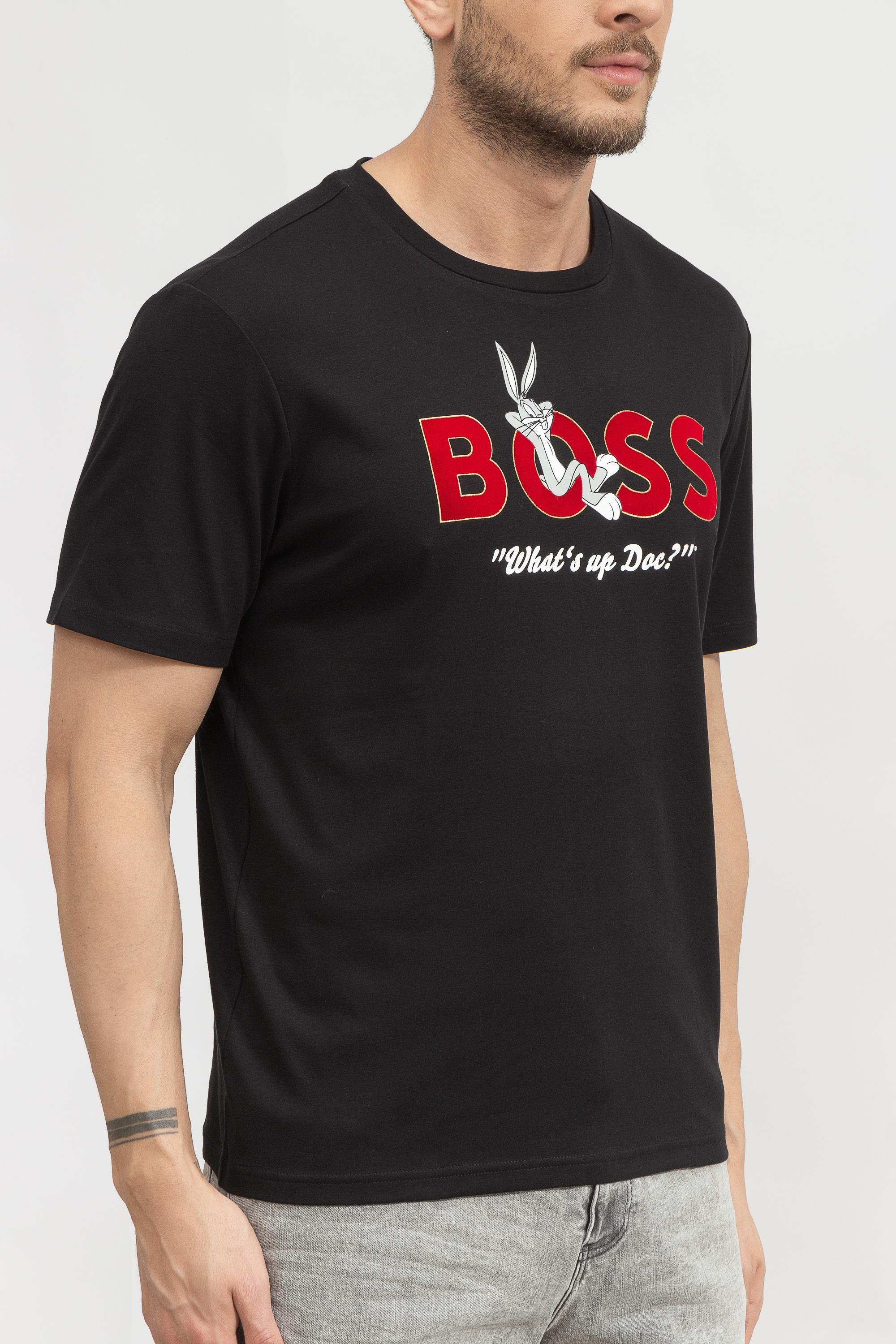 Boss T Bun Erkek Bisiklet Yaka T-Shirt