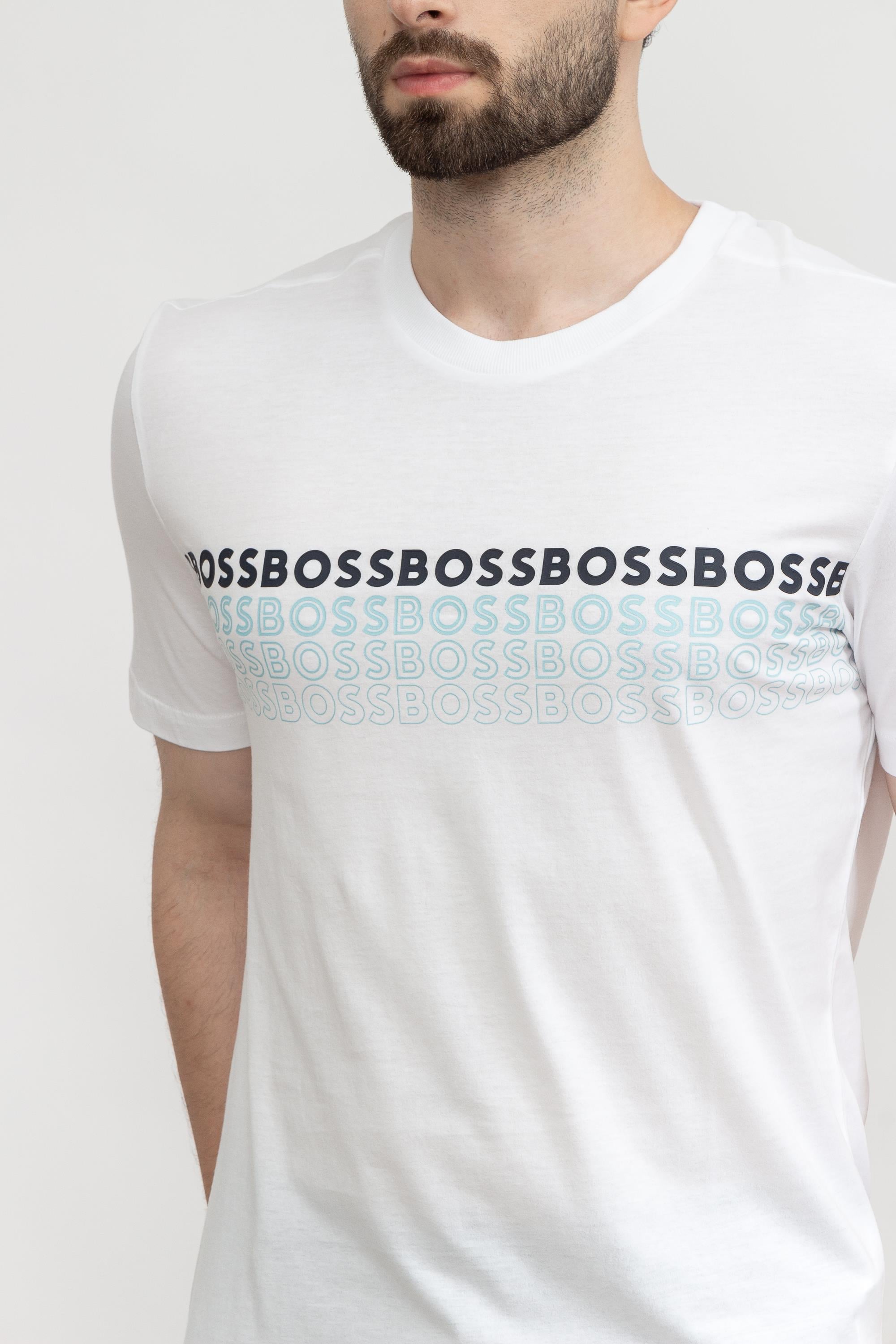 Boss Tee Erkek Bisiklet Yaka T-Shirt