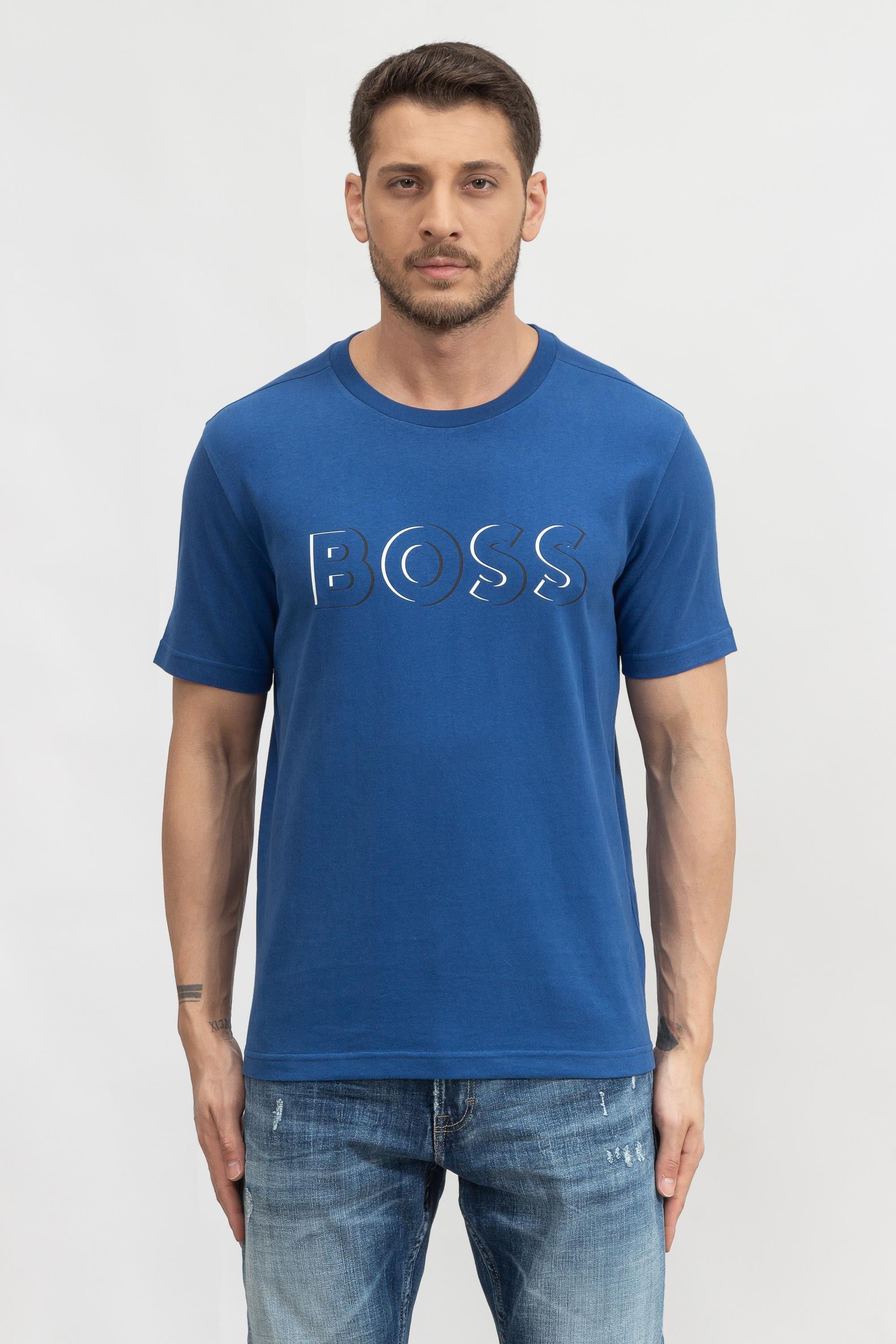 Boss Tee Erkek Bisiklet Yaka T-Shirt