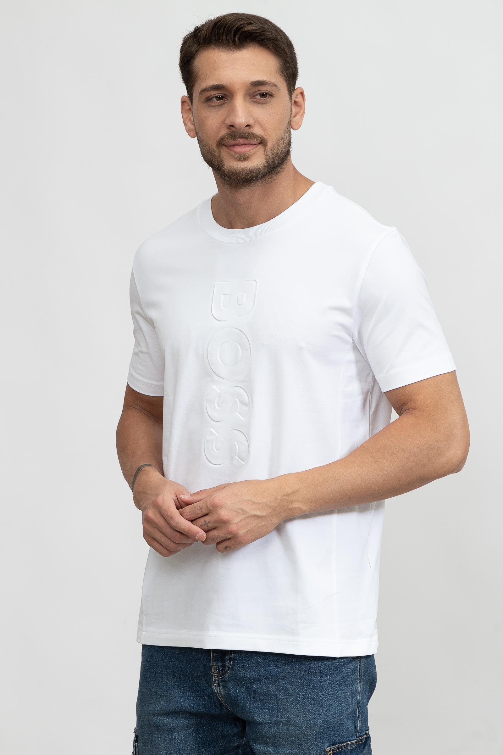 Boss Tee Erkek Bisiklet Yaka T-Shirt
