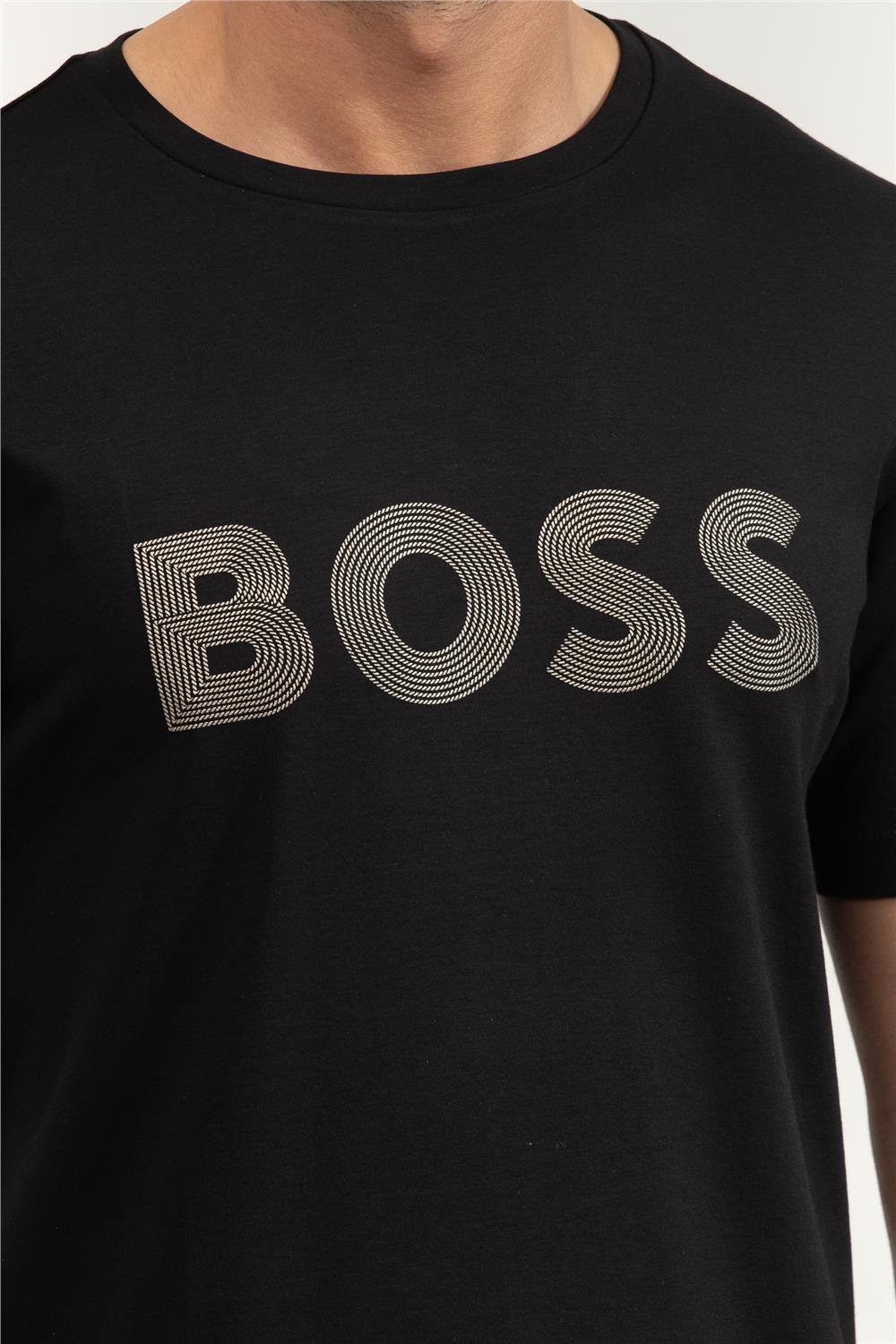 Boss Tee Logo Future Erkek Bisiklet Yaka T-Shirt