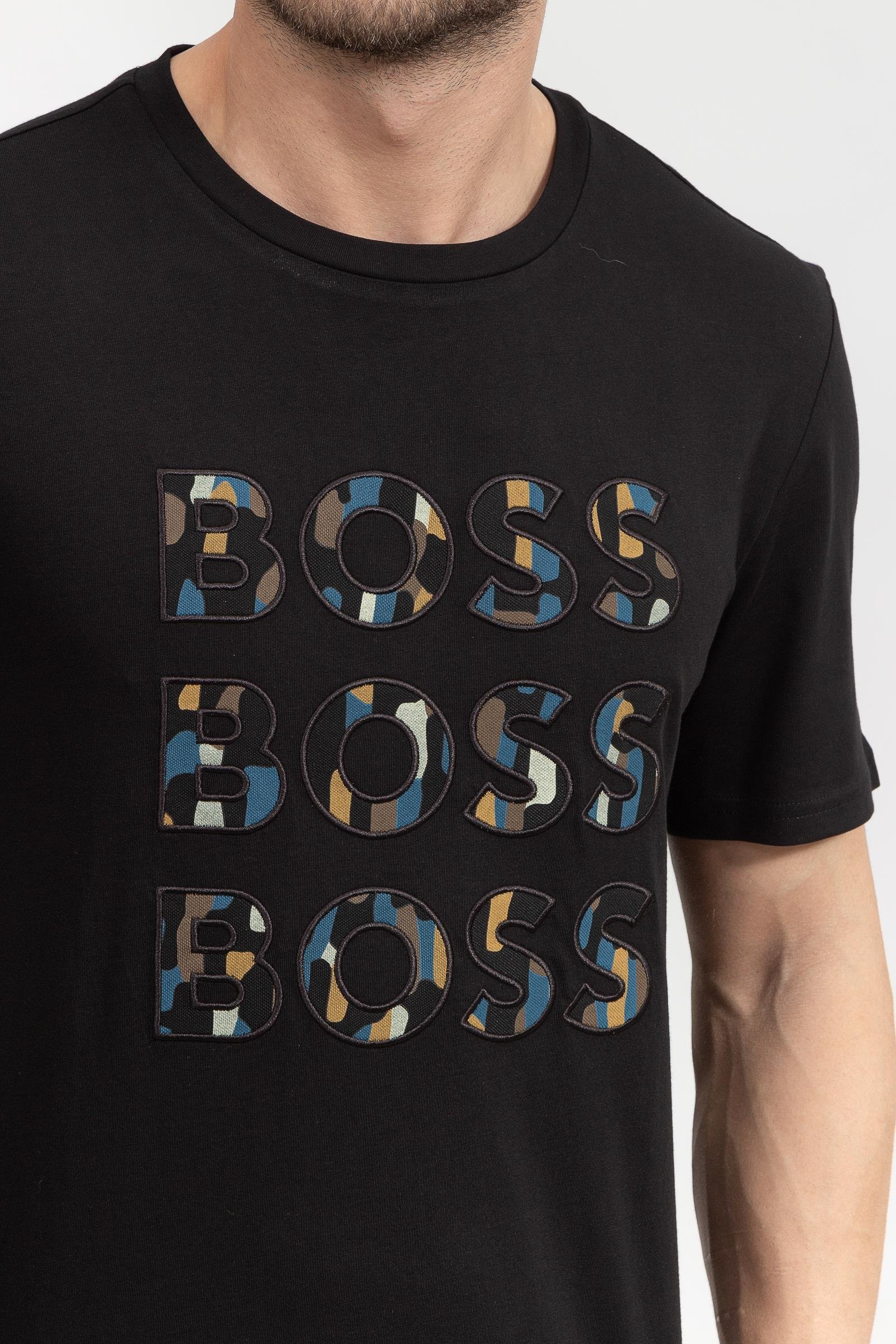 Boss Teelogofun Erkek Bisiklet Yaka T-Shir
