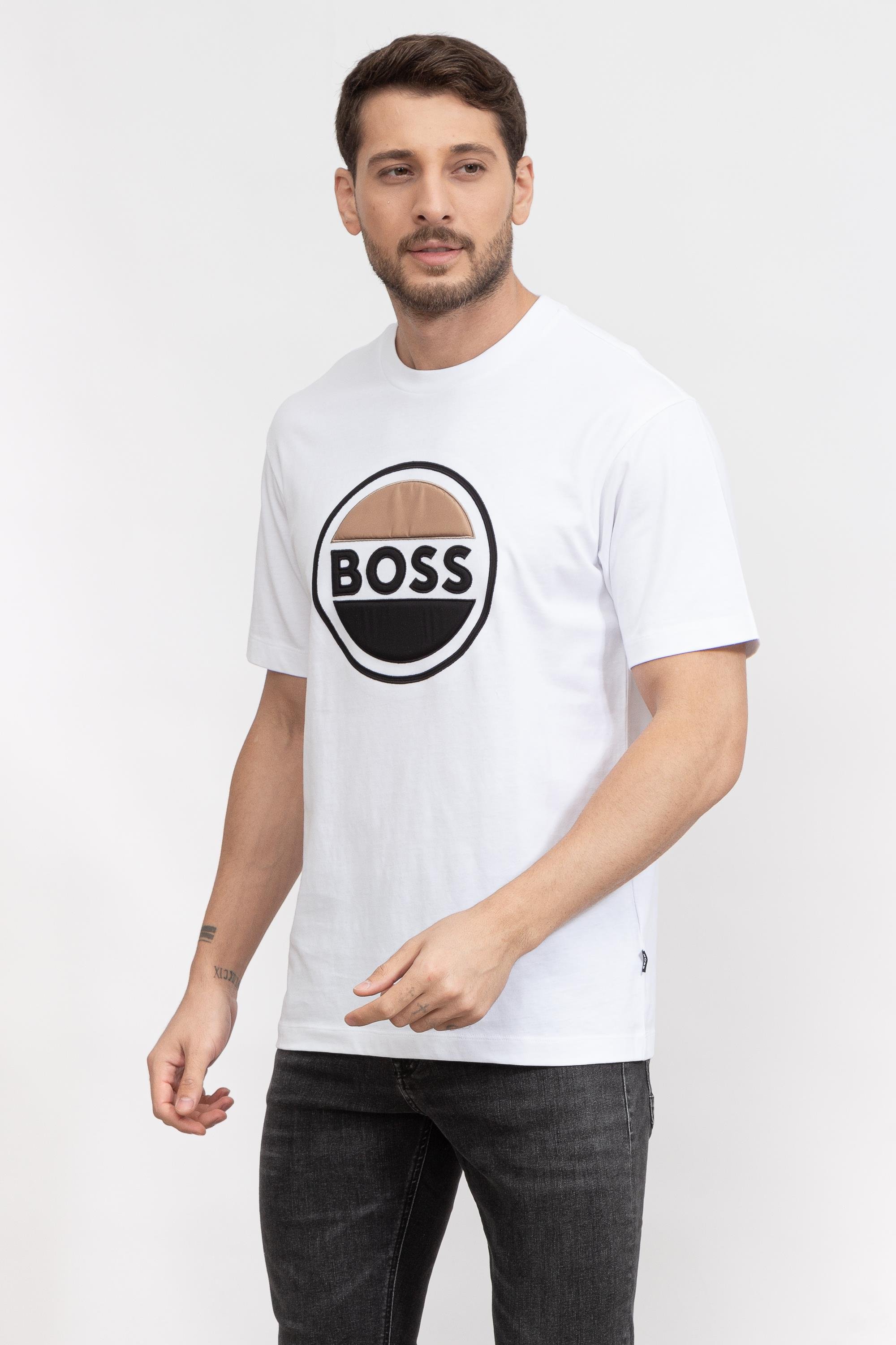 Boss Tessin Erkek Bisiklet Yaka T-Shirt