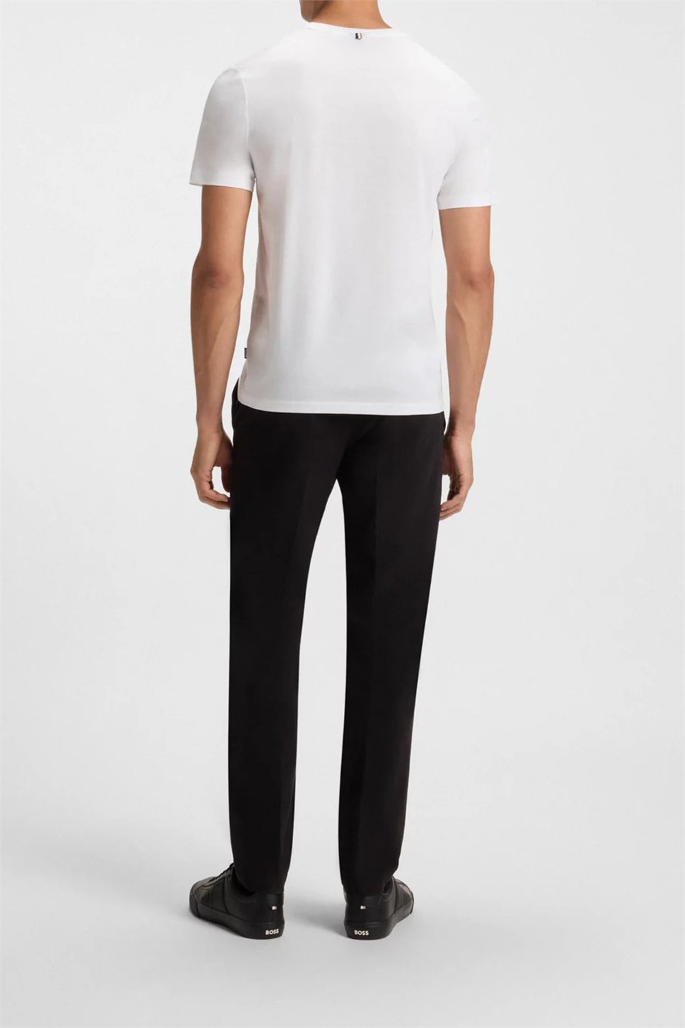 Boss Tessler Erkek Bisiklet Yaka T-Shirt Beyaz