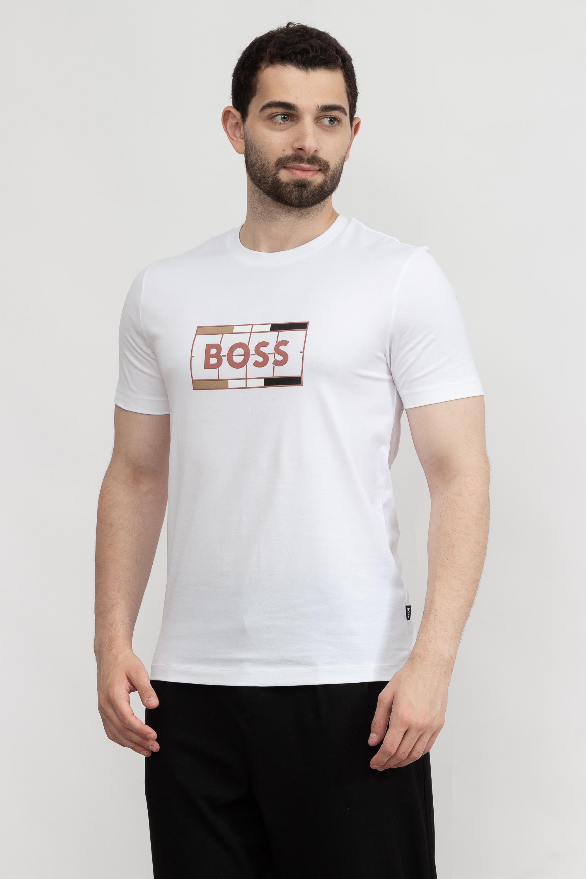 Boss Tessler Erkek Bisiklet Yaka T-Shirt