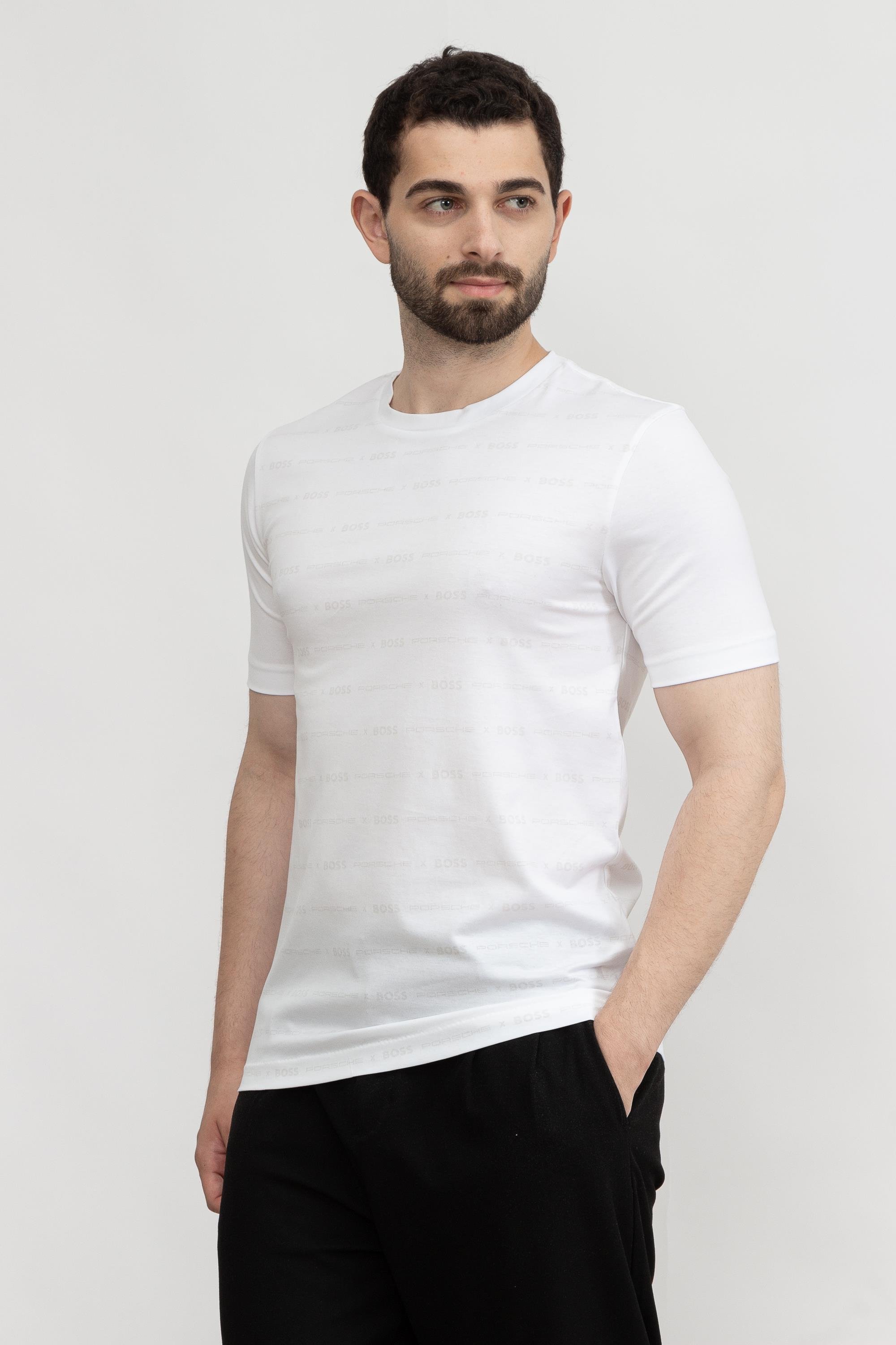 Boss Tessler Erkek Bisiklet Yaka T-Shirt