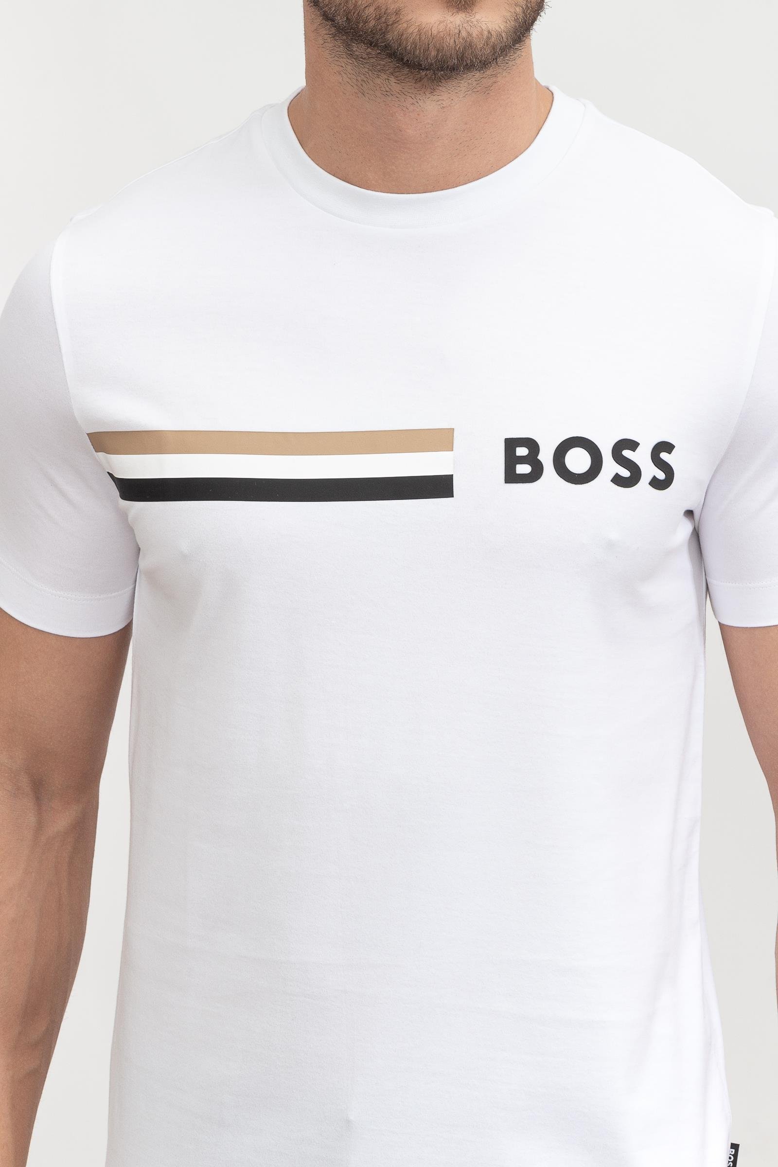 Boss Tessler Erkek Bisiklet Yaka T-Shirt