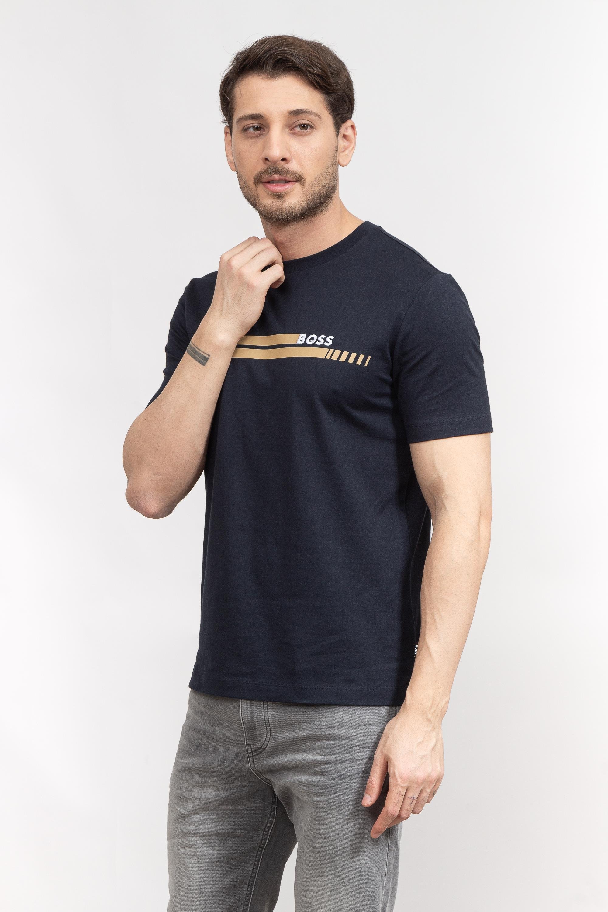 Boss Tessler Erkek Bisiklet Yaka T-Shirt