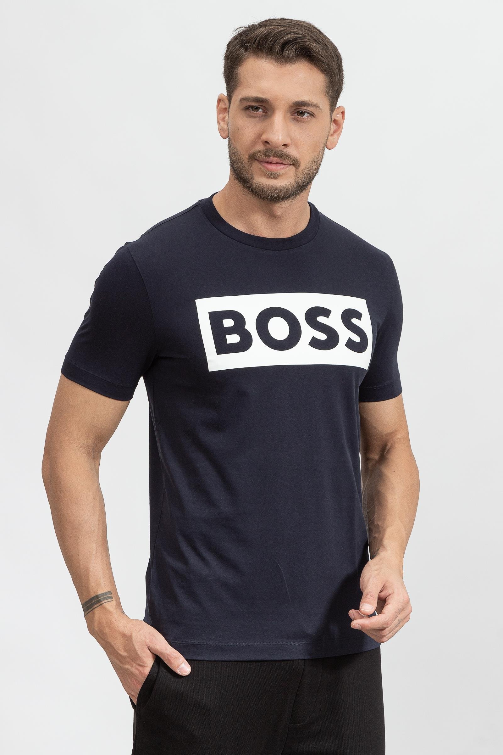 Boss Tiburt Erkek Bisiklet Yaka T-Shirt