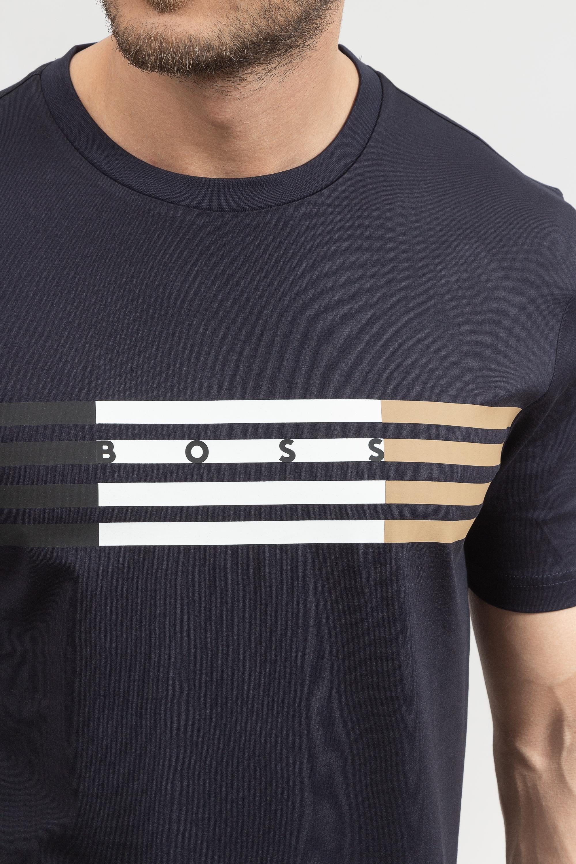 Boss Tiburt Erkek Bisiklet Yaka T-Shirt