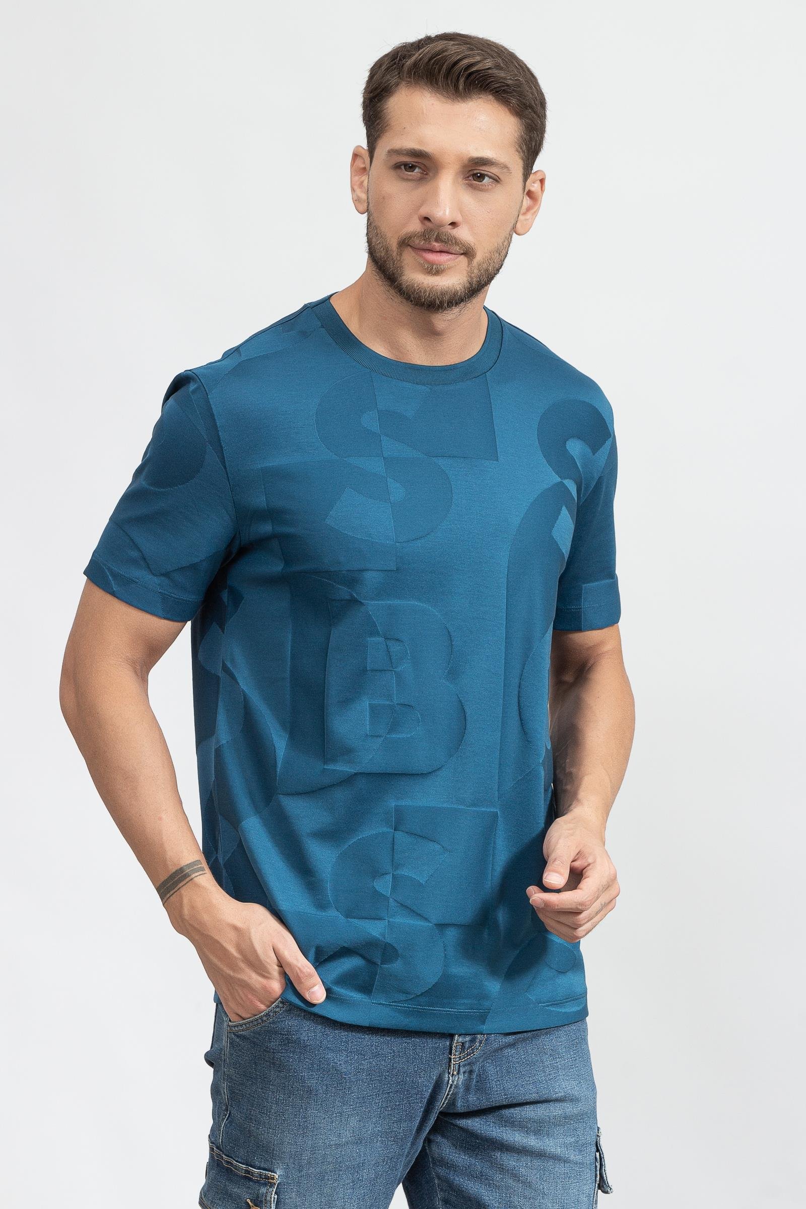 Boss Tiburt Erkek Bisiklet Yaka T-Shirt