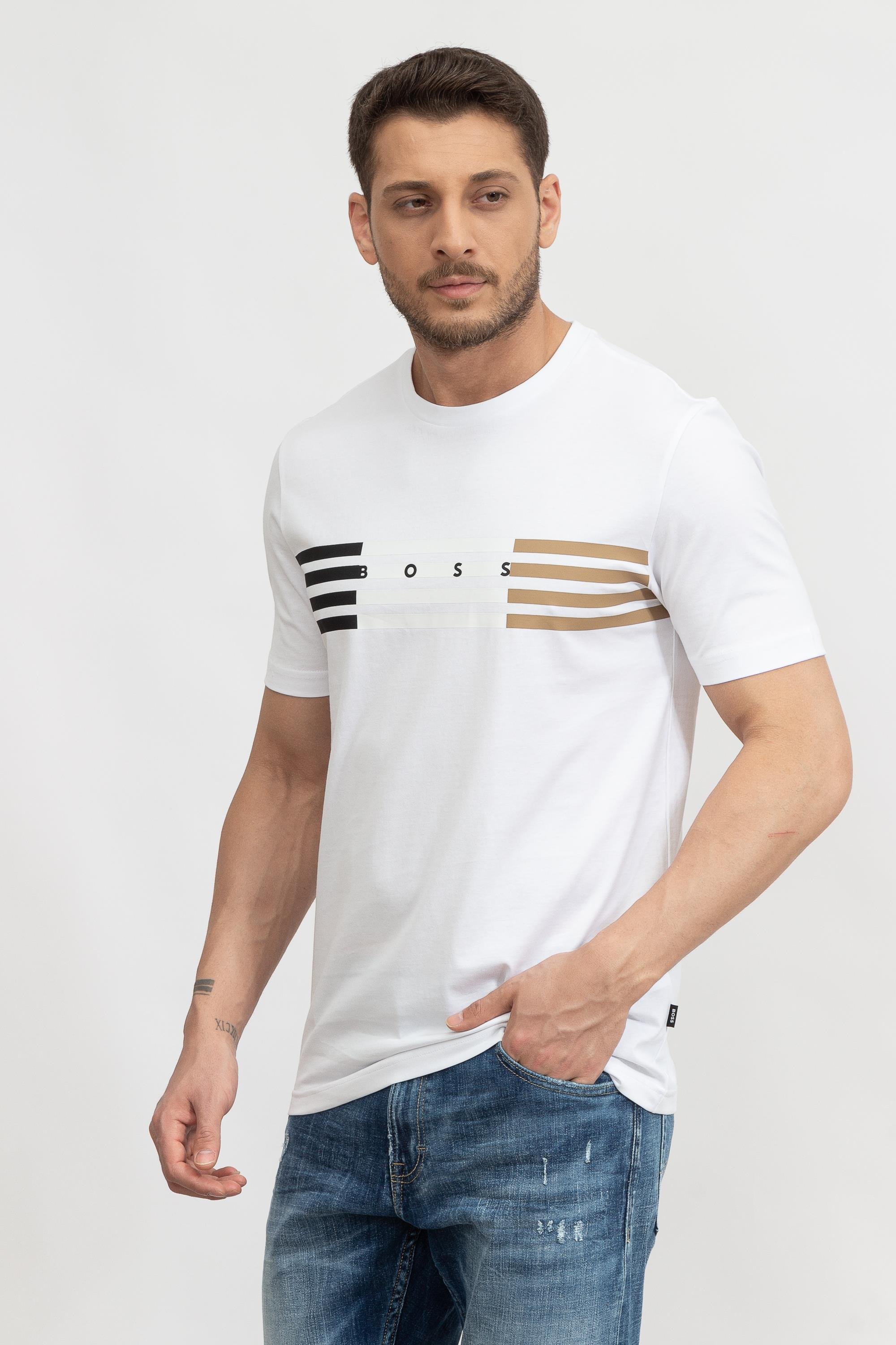 Boss Tiburt Erkek Bisiklet Yaka T-Shirt