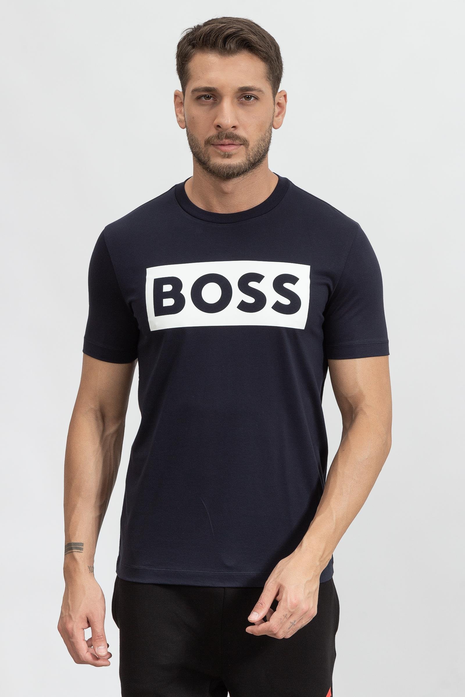 Boss Tiburt Erkek Bisiklet Yaka T-Shirt
