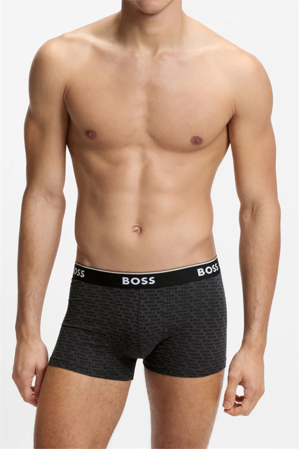 Boss Trunk 3P Power Desig Erkek 3lü Boxer Gri