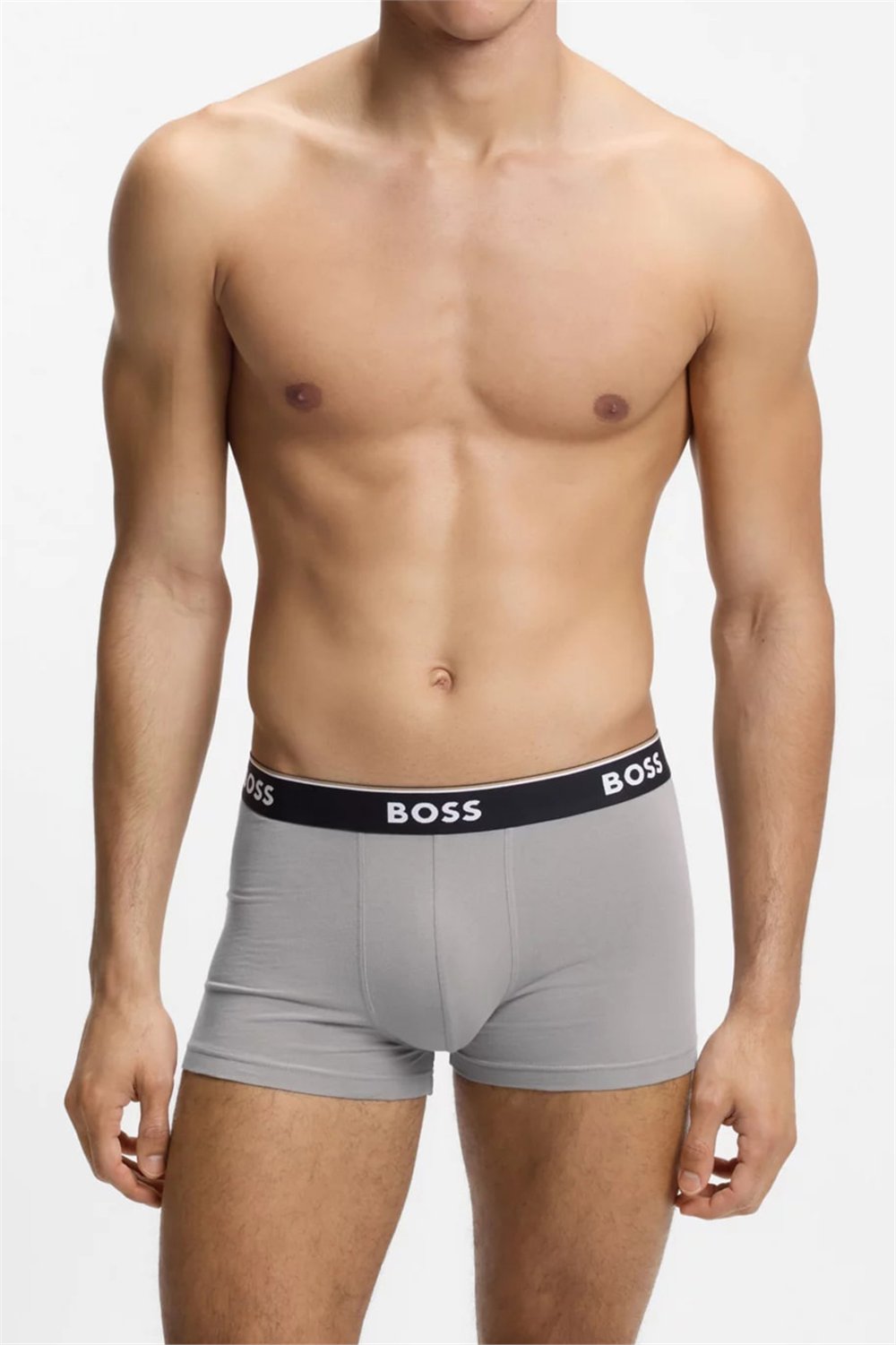 Boss Trunk 3P Power Desig Erkek 3lü Boxer Gri