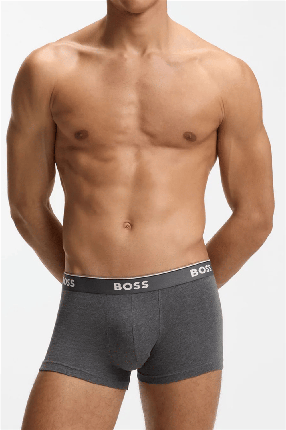 Boss Trunk 3P Power Erkek 3lü Boxer Gri