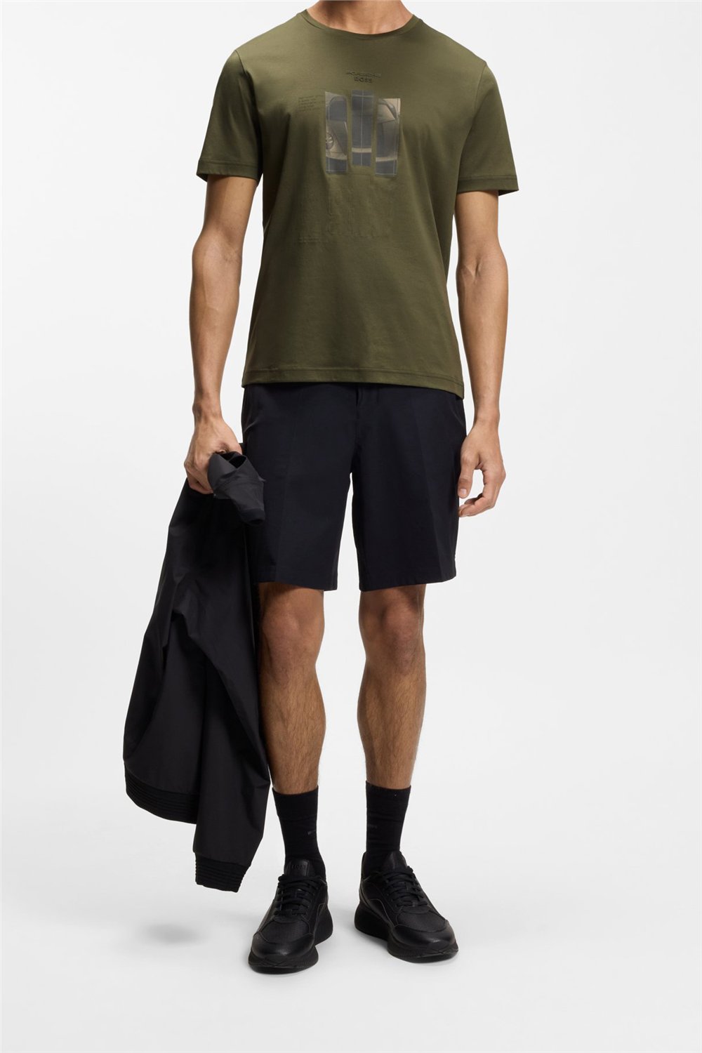 Boss Ts Ps Spirit70 Grx Erkek Bisiklet Yaka T-Shirt Yeşil