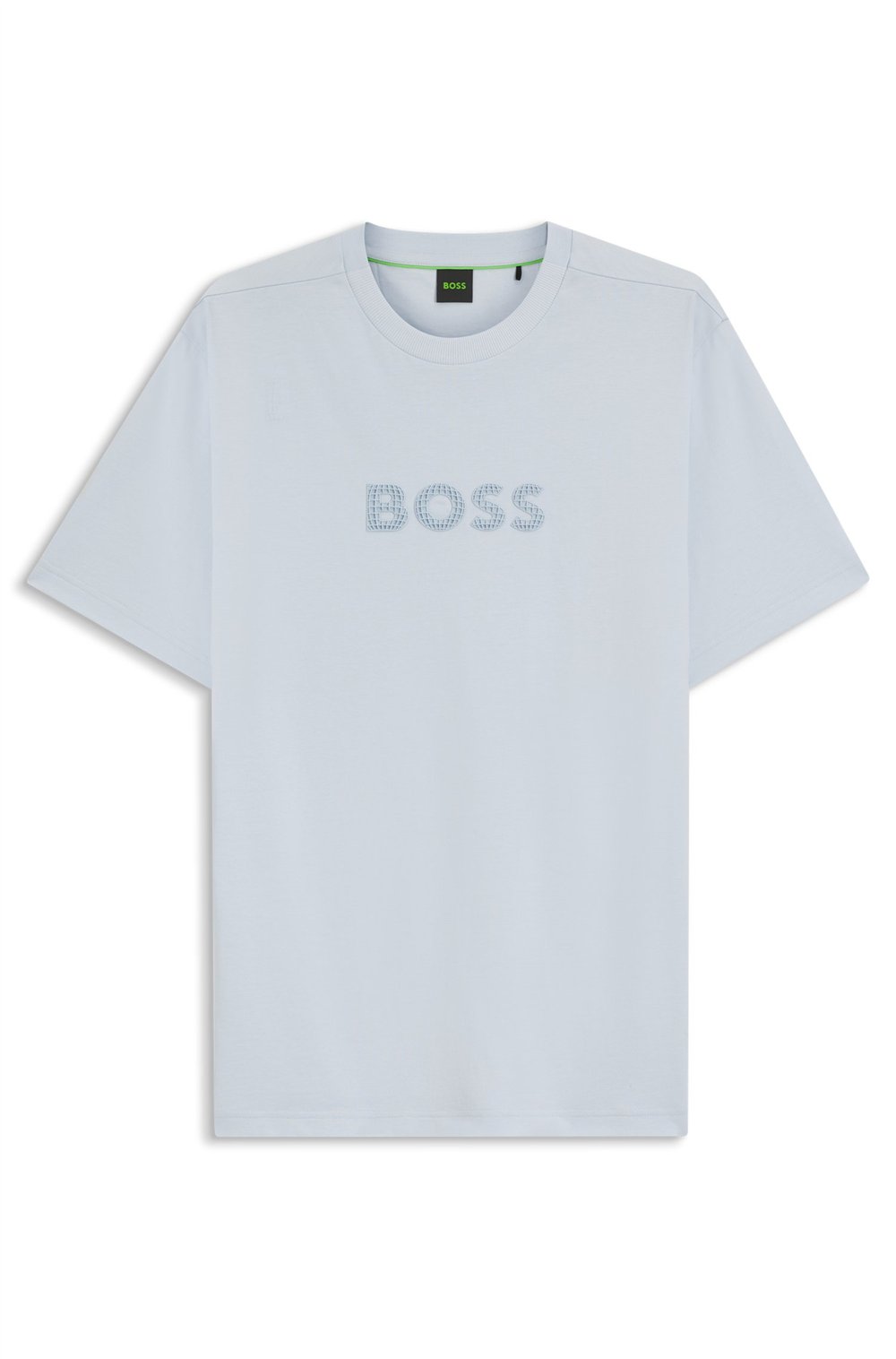 Boss Ts Terrace Logo Erkek Bisiklet Yaka T-Shirt Mavi