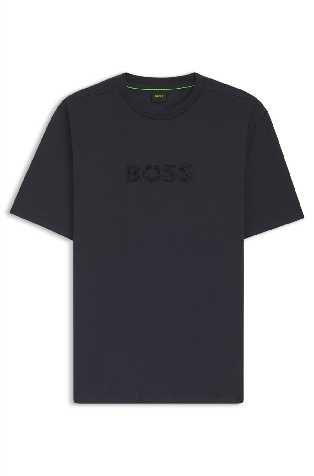 Boss Ts Terrace Logo Erkek Bisiklet Yaka T-Shirt Mavi