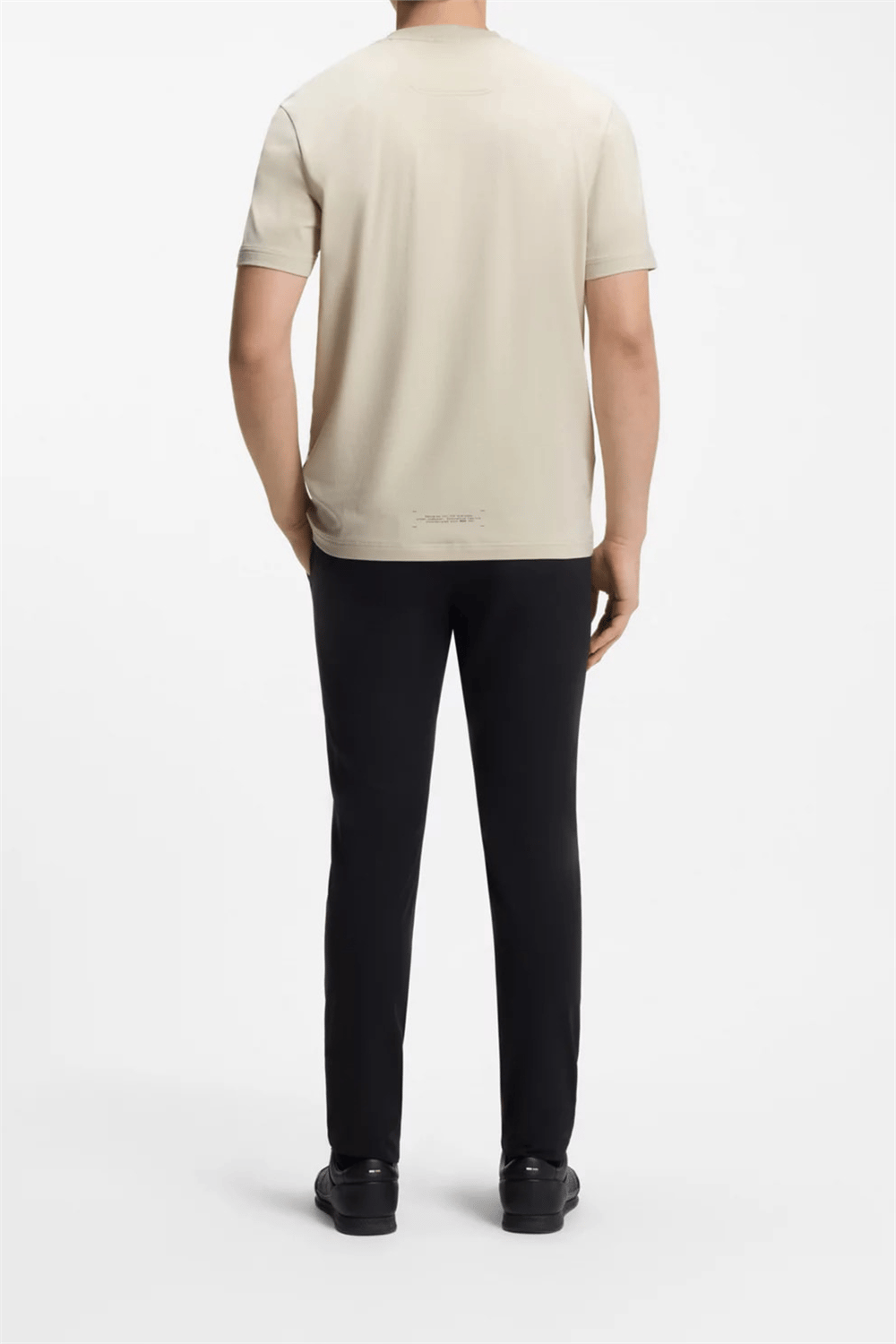BOSS Ts Urban Tech Erkek Bisiklet Yaka T-Shirt Bej
