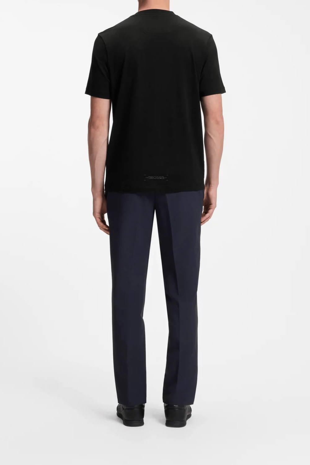BOSS Ts Urban Tech Erkek Bisiklet Yaka T-Shirt Siyah
