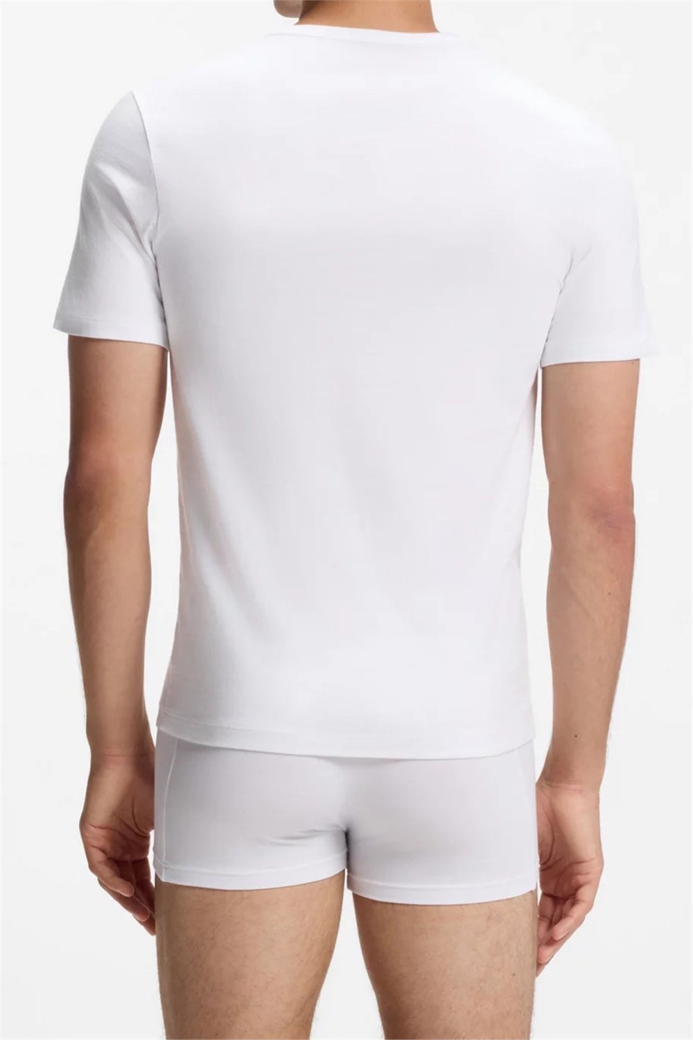 Boss TShirt RN 3P Classic Erkek 3lü Atlet Beyaz