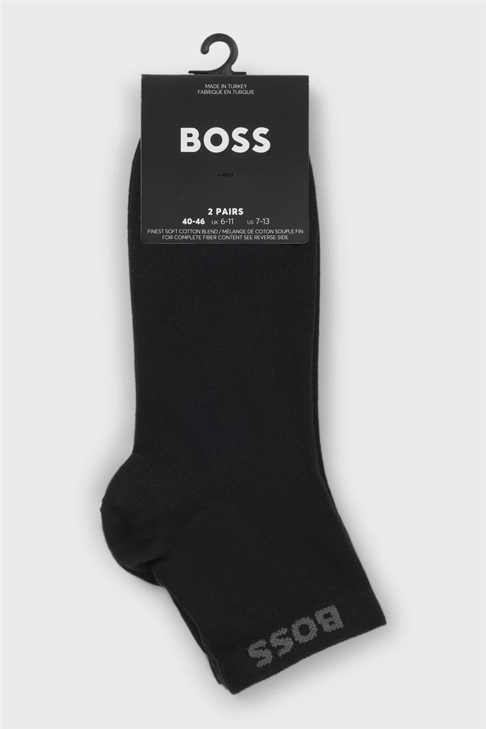Boss Uni Erkek 2li Çorap Siyah