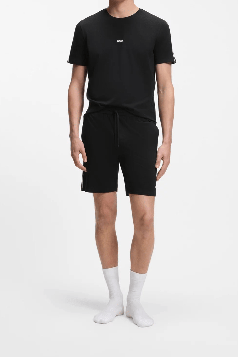 Boss Unique T-Shirtt Erkek Pijama Üstü Siyah
