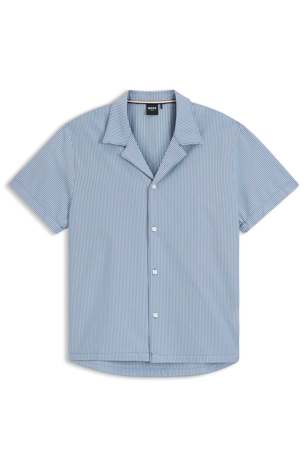 Boss Velvetfish Shirt Erkek Bisiklet Yaka T-Shirt Mavi