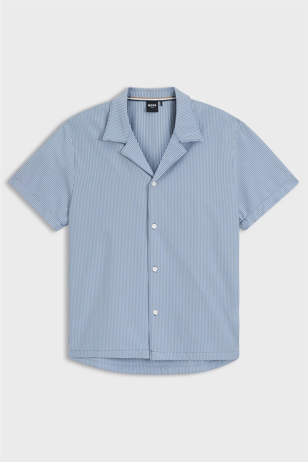 Boss Velvetfish Shirt Erkek Bisiklet Yaka T-Shirt Mavi