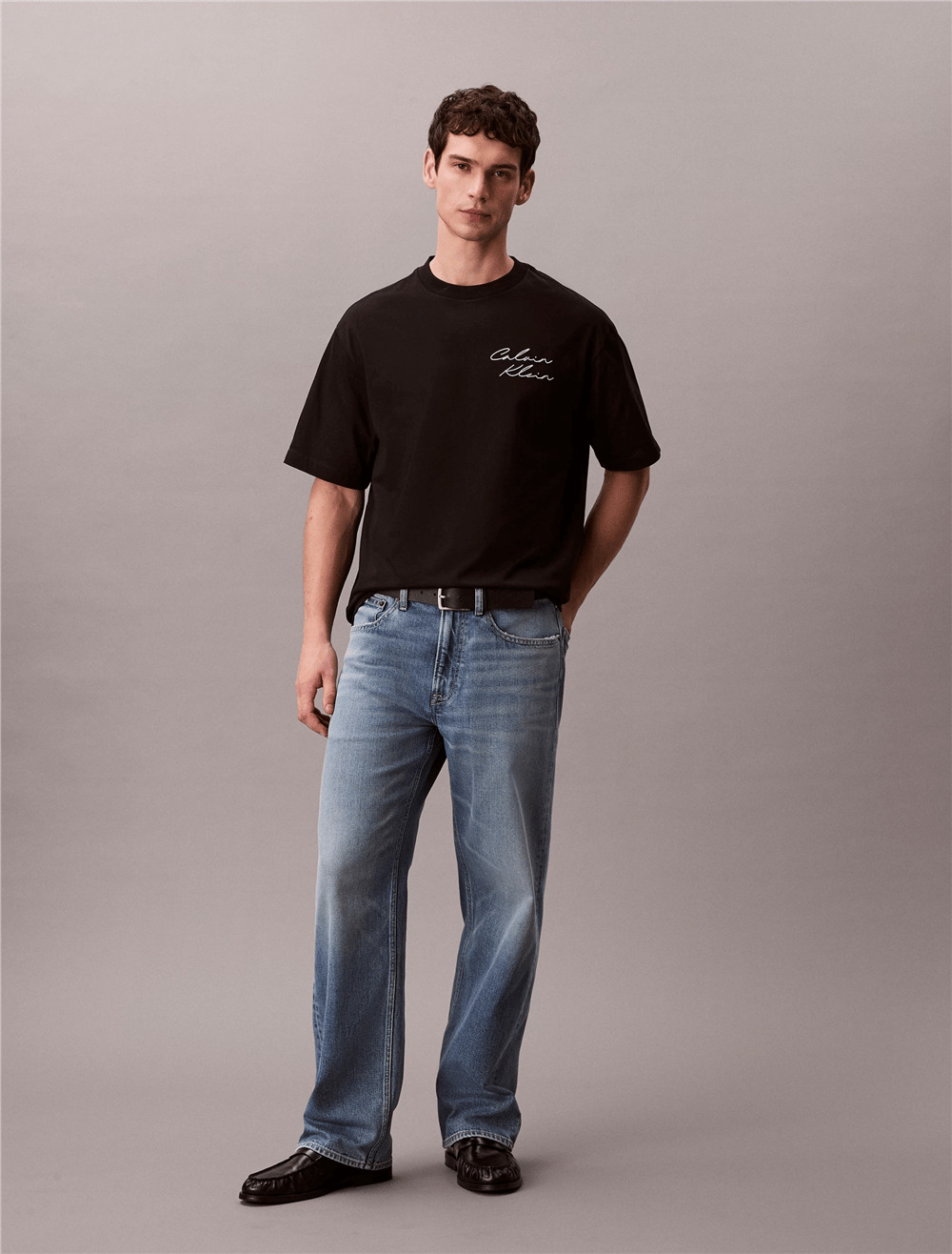Calvin Klein 16S April Graphic Se Erkek Bisiklet Yaka T-Shirt Siyah